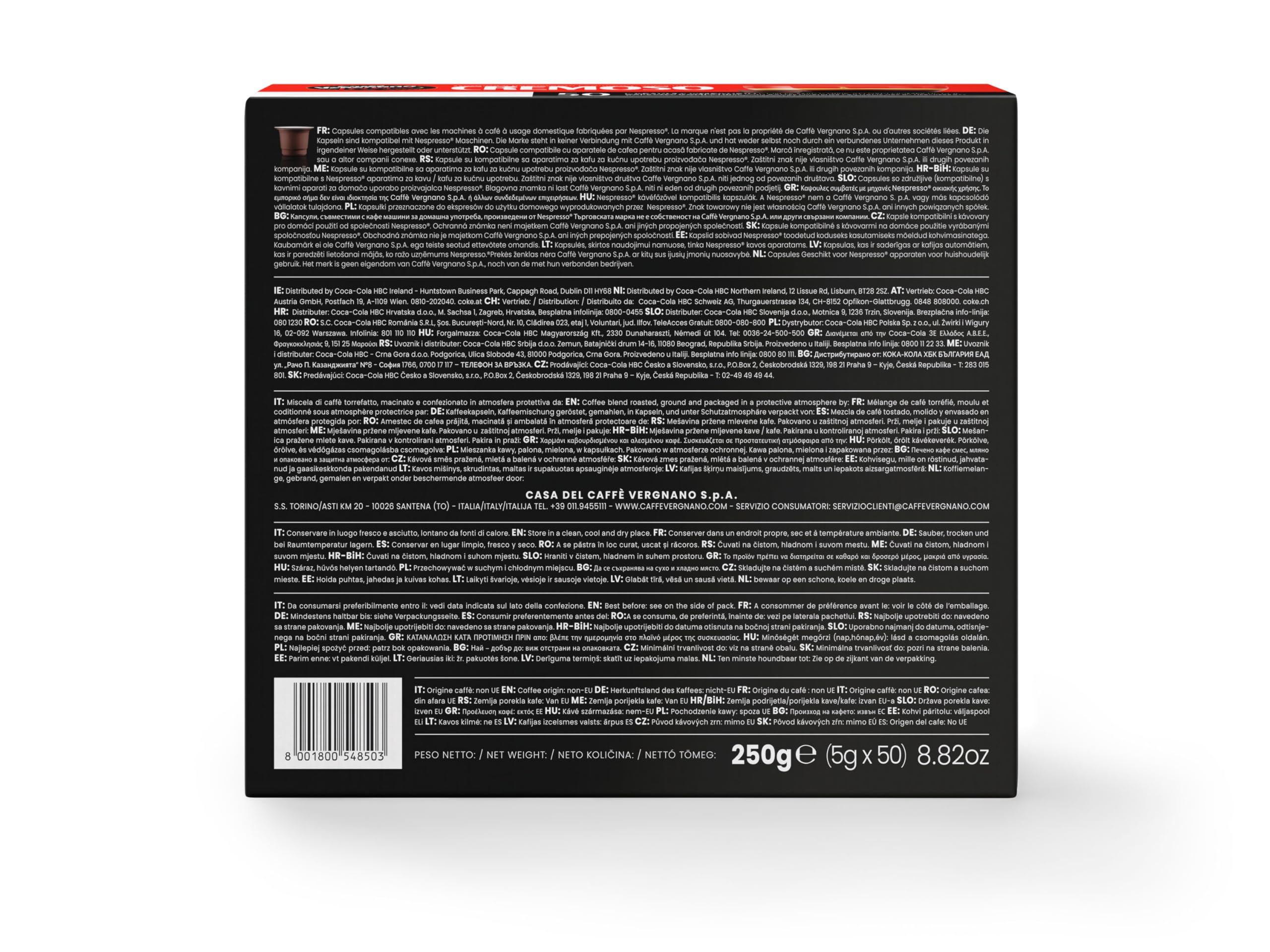 Caffè Vergnano 1882 Èspresso - Compostable Coffee Capsules for Nespresso® and Èspresso1882 TRÈ Machines (50 Capsules) 17