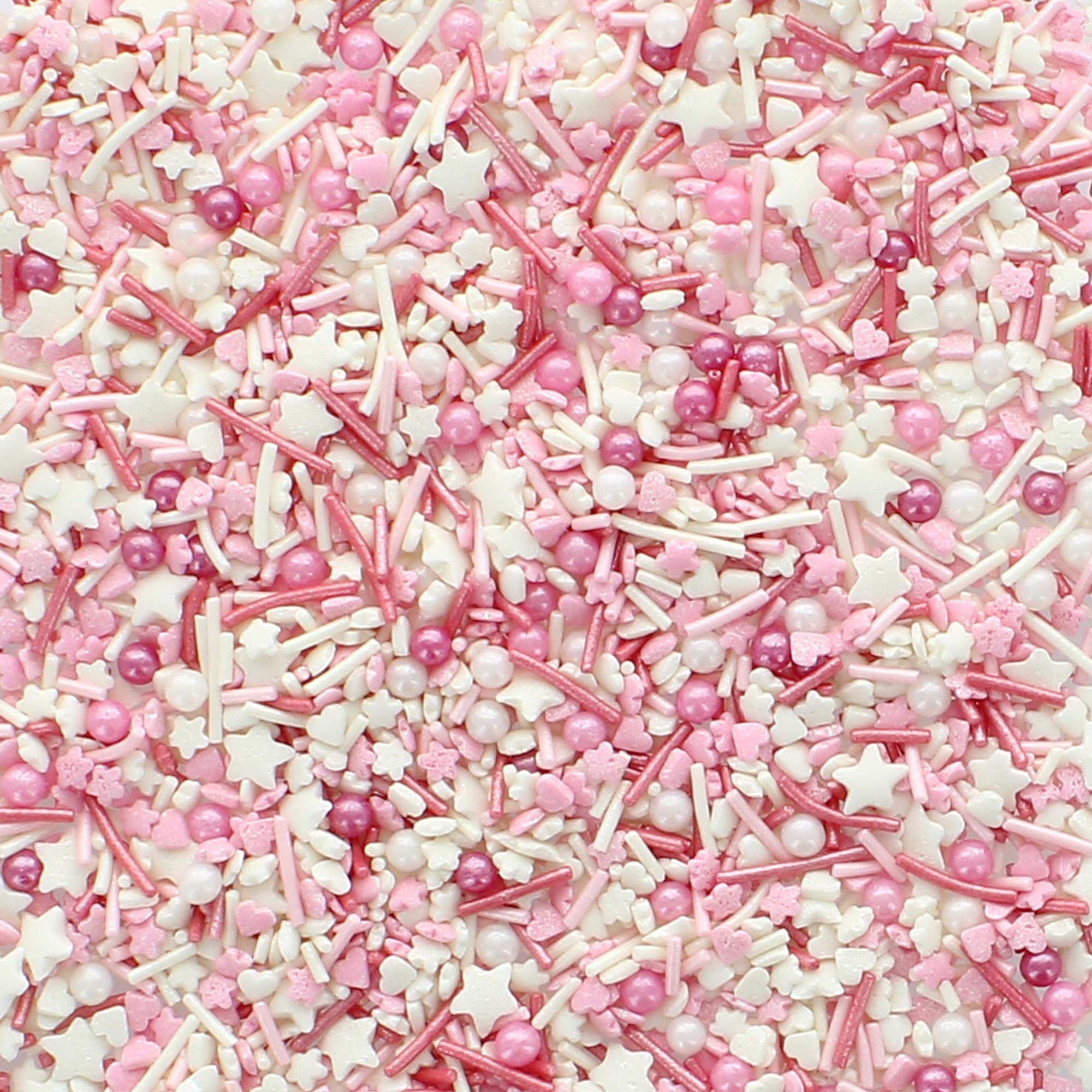 Baked with Love Pink Sprinkles - Pink & White Sugar Mix | 90g Resealable Bottle 4