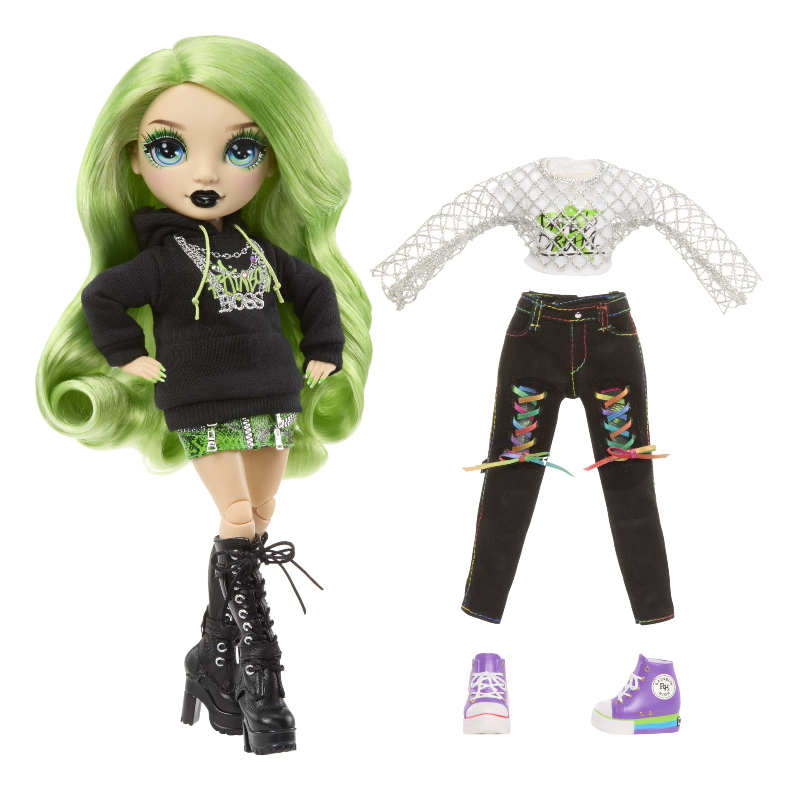 Rainbow High Style Icons Jade Fashion Doll - 28cm | 13 Points of Articulation | Includes 2 Outfits