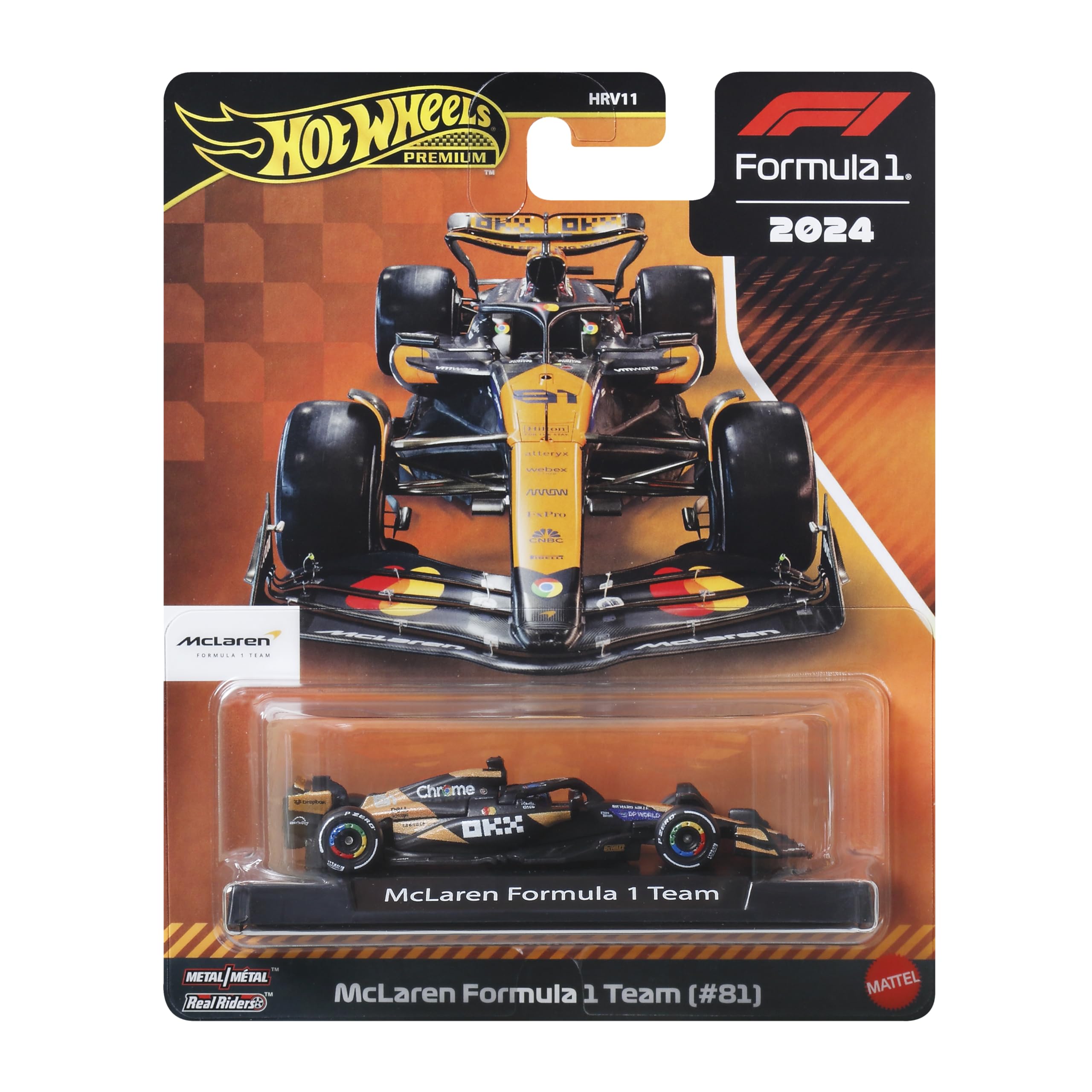 Hot Wheels 1:64 Scale Premium Die-Cast Formula 1 Collectible Race Car - Yellow 4