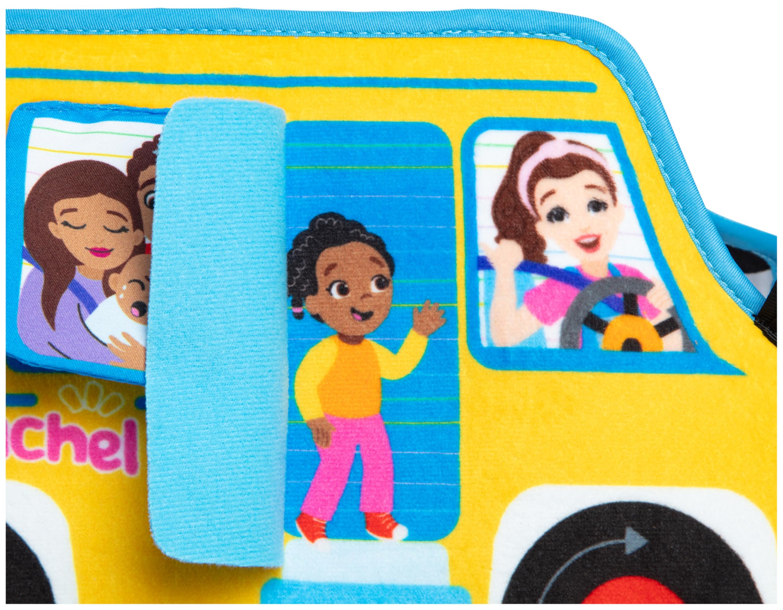 Ms. Rachel Tummy Time Activity Bus - Soft Folding Play Mat with Mirror & Textures for Sensory Development 8