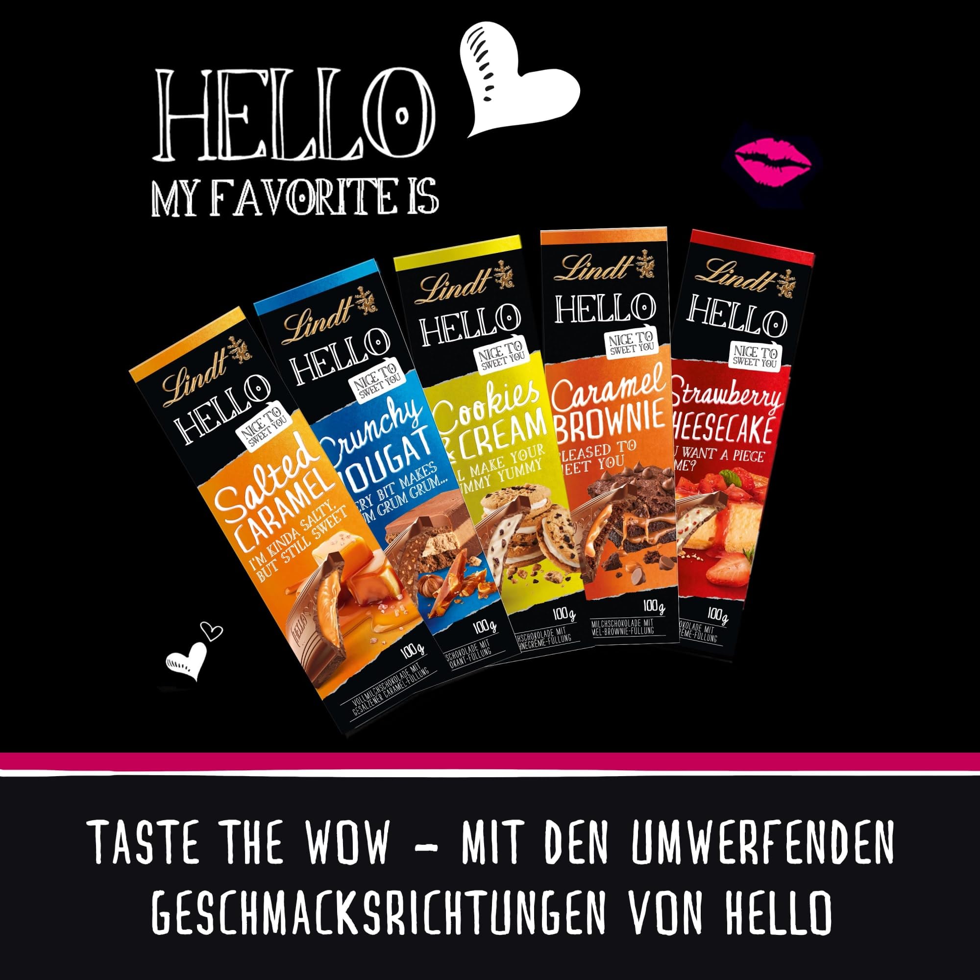 Lindt Hello Salted Caramel Milk Chocolate Bar 100g 5