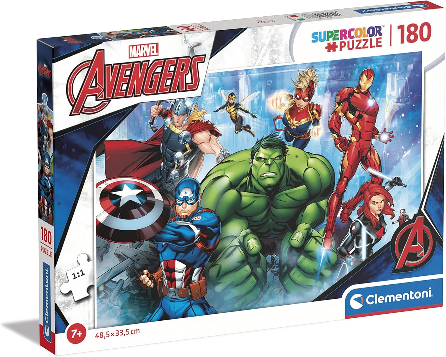 Clementoni Marvel Avengers 180-Piece Puzzle for Kids - Superheroes Jigsaw