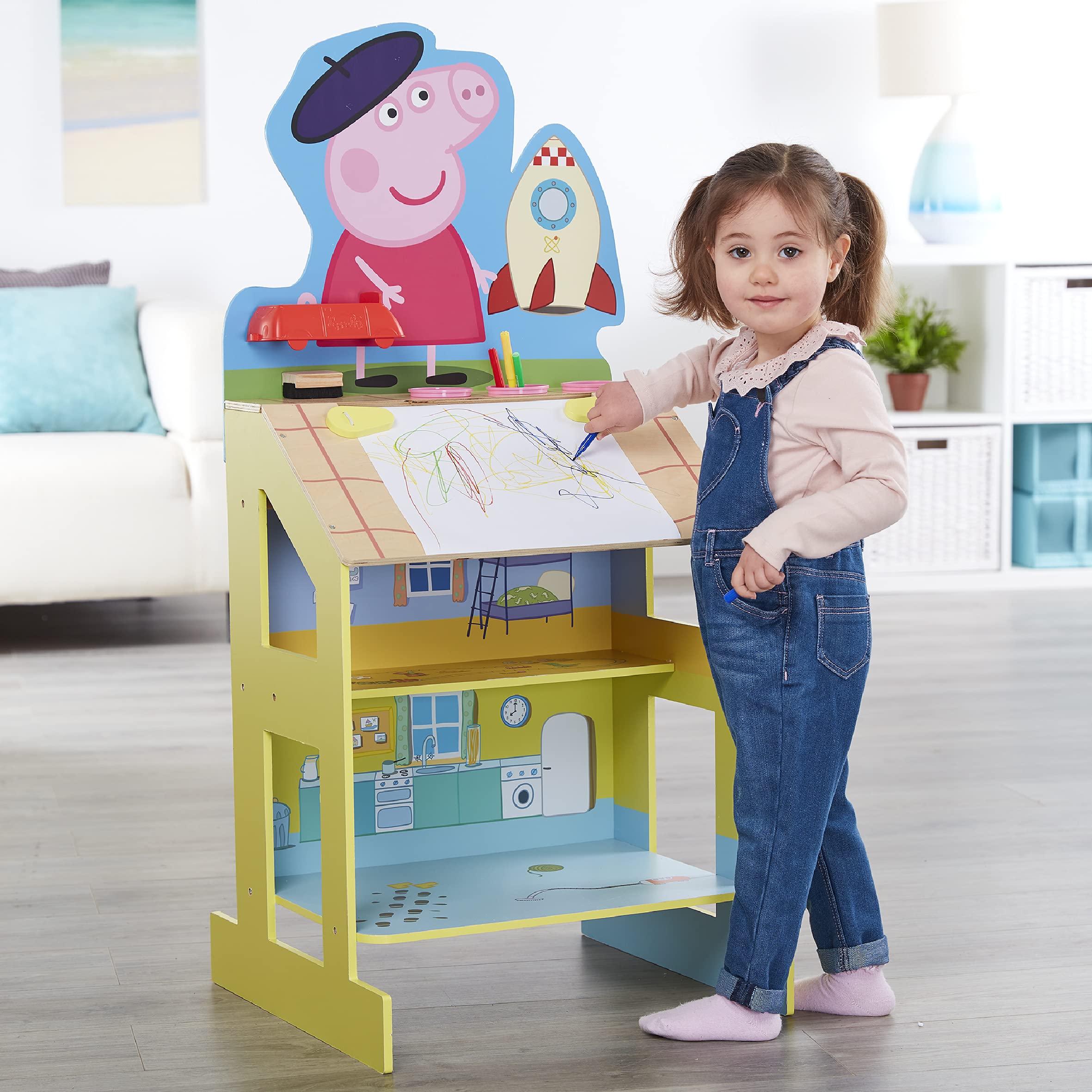Peppa Pig Speel en teken houten schildersezel 6