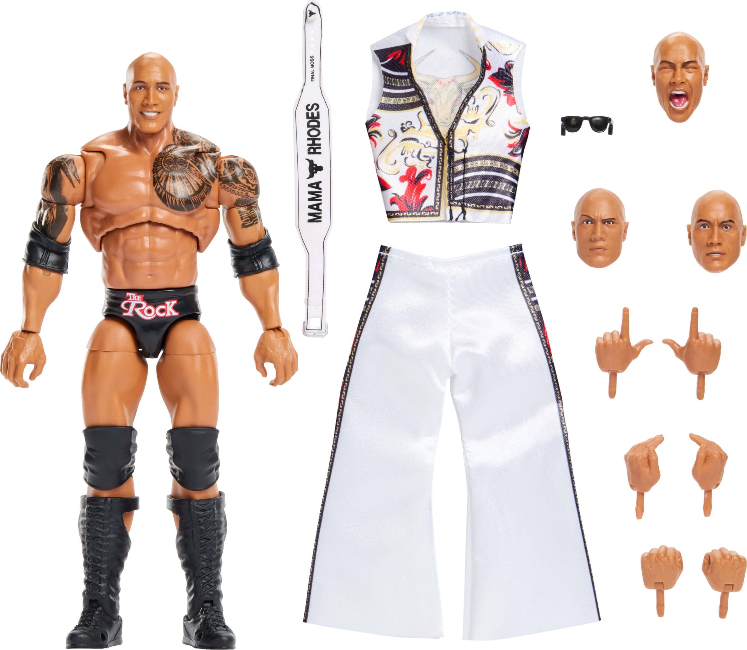 WWE Ultimate Edition The Rock Final Boss Action Figure with Accessories | 6-inch | Mattel 1