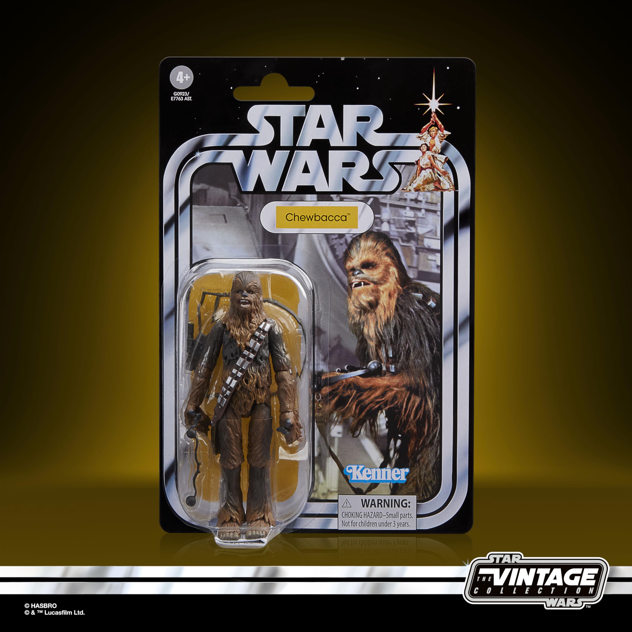 Star Wars The Vintage Collection Chewbacca Action Figure - 9.5-cm Scale | Kenner-Inspired Packaging 2