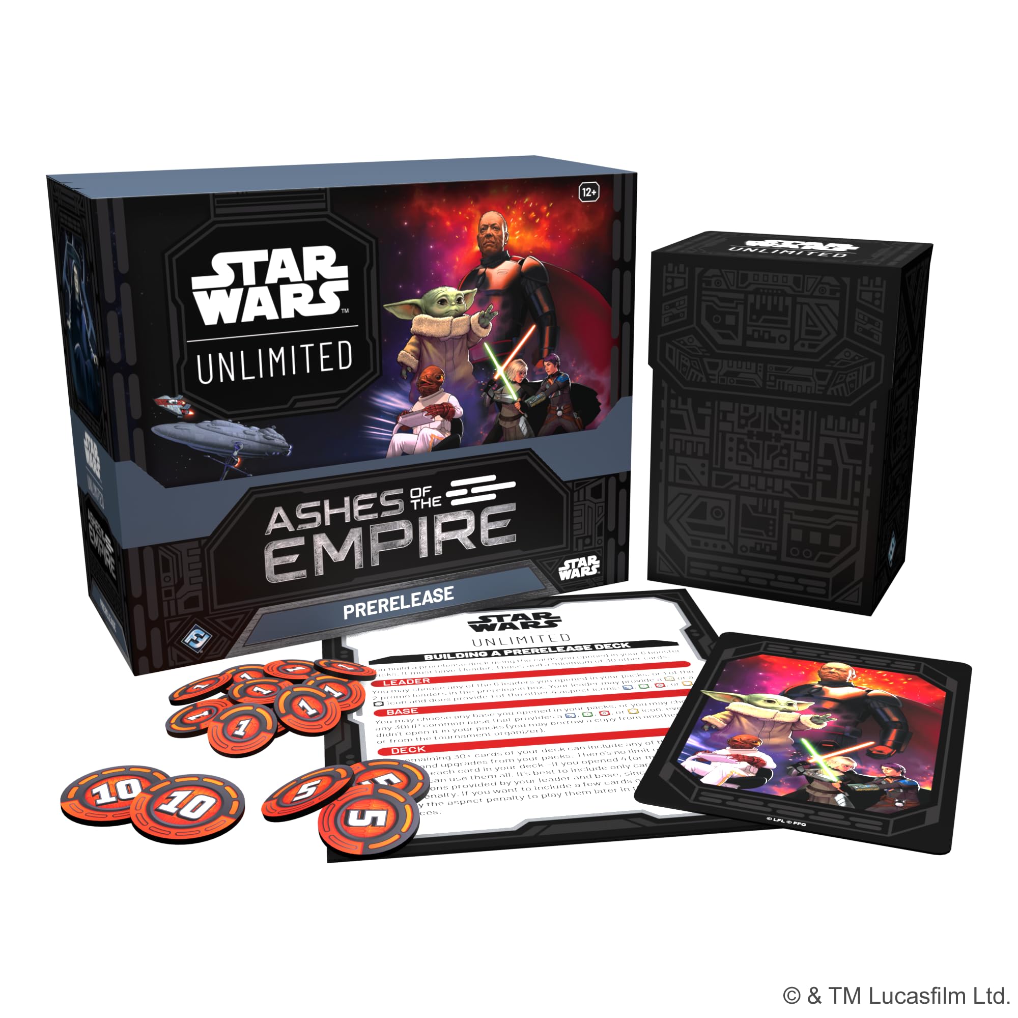 Asmodee Star Wars: Unlimited TCG Ashes of the Empire Prerelease Box - 6 Booster Packs