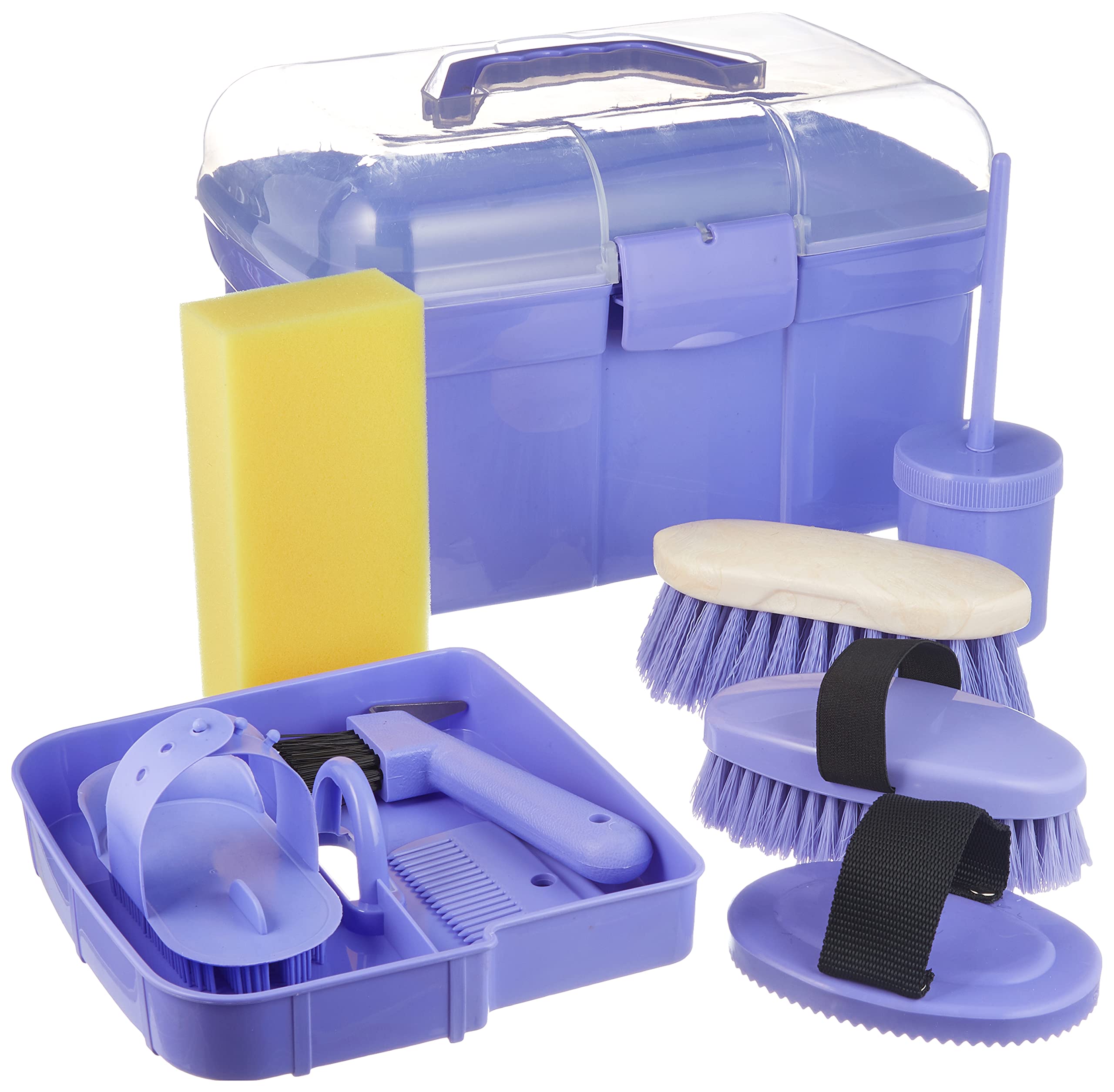 Covalliero Horse Hoof Care Cleaning Box - Filled, Purple, Polypropylene
