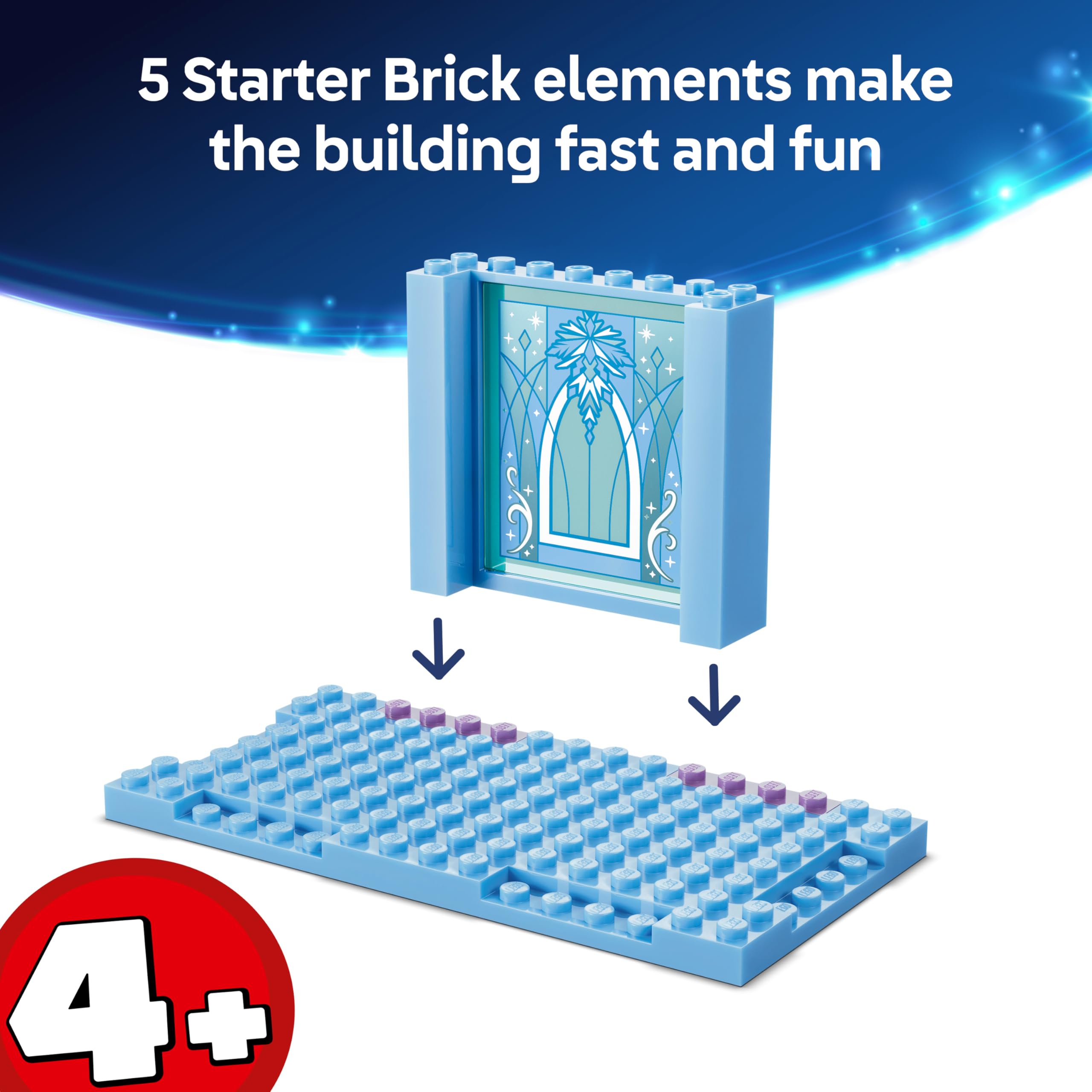 LEGO Disney Frozen Elsa's Ice Castle & Snow Ride Adventure Building Set | Ages 4+ | Model 43281 3