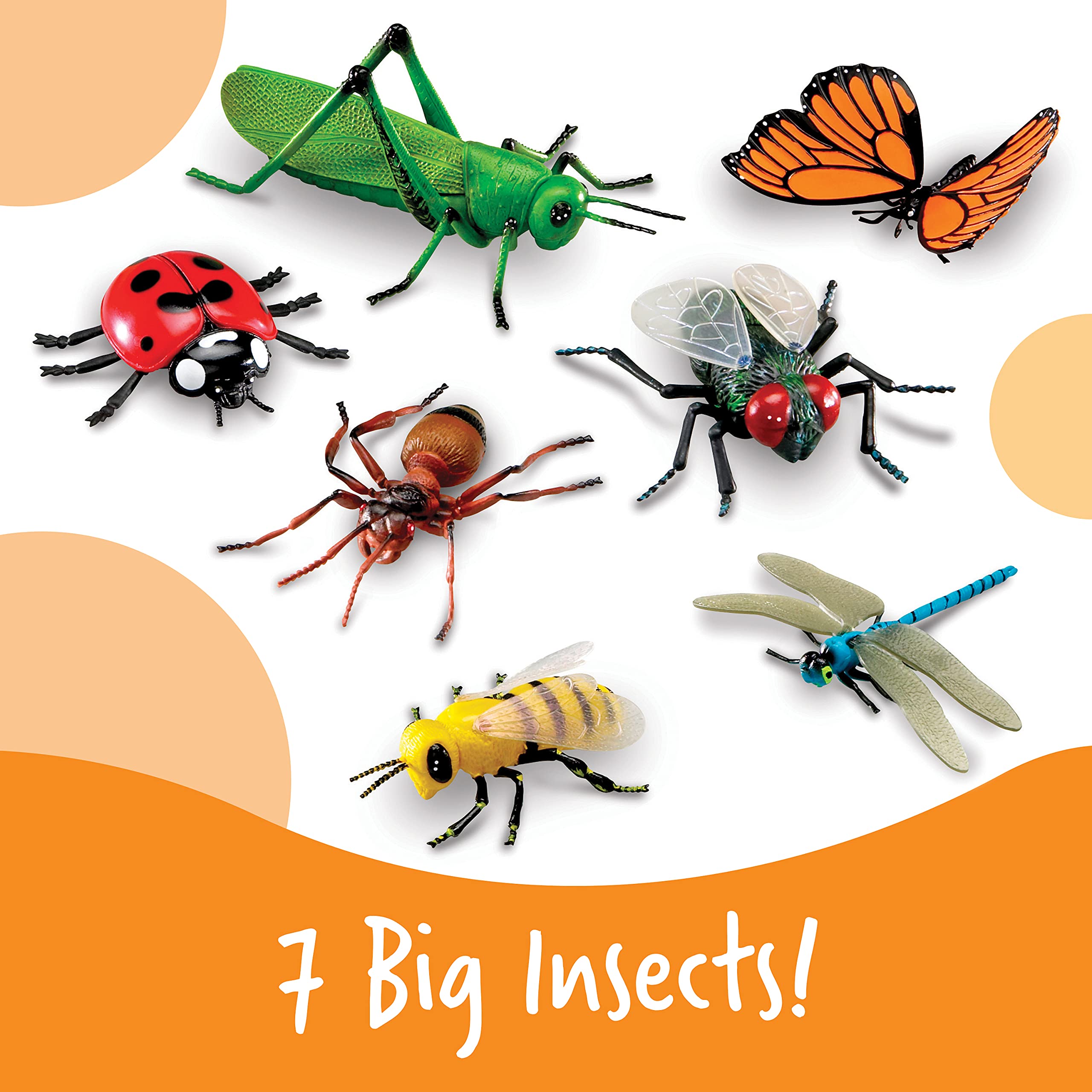 Learning Resources Jumbo Insects Toy Set for Ages 3-7 | Durable Plastic Figures