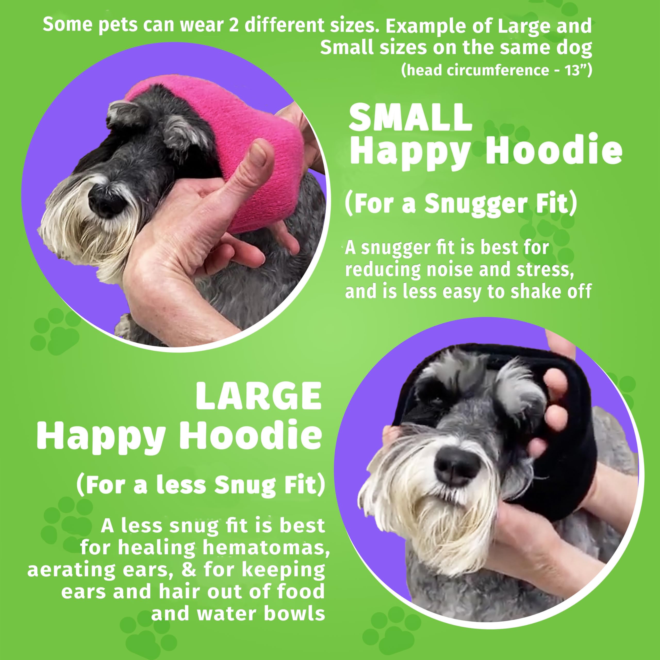 ZONI PETS Happy Hoodie Set - Noise Reduction & Grooming Aid for Small/Medium Dogs | Pink, 2 Pack 7