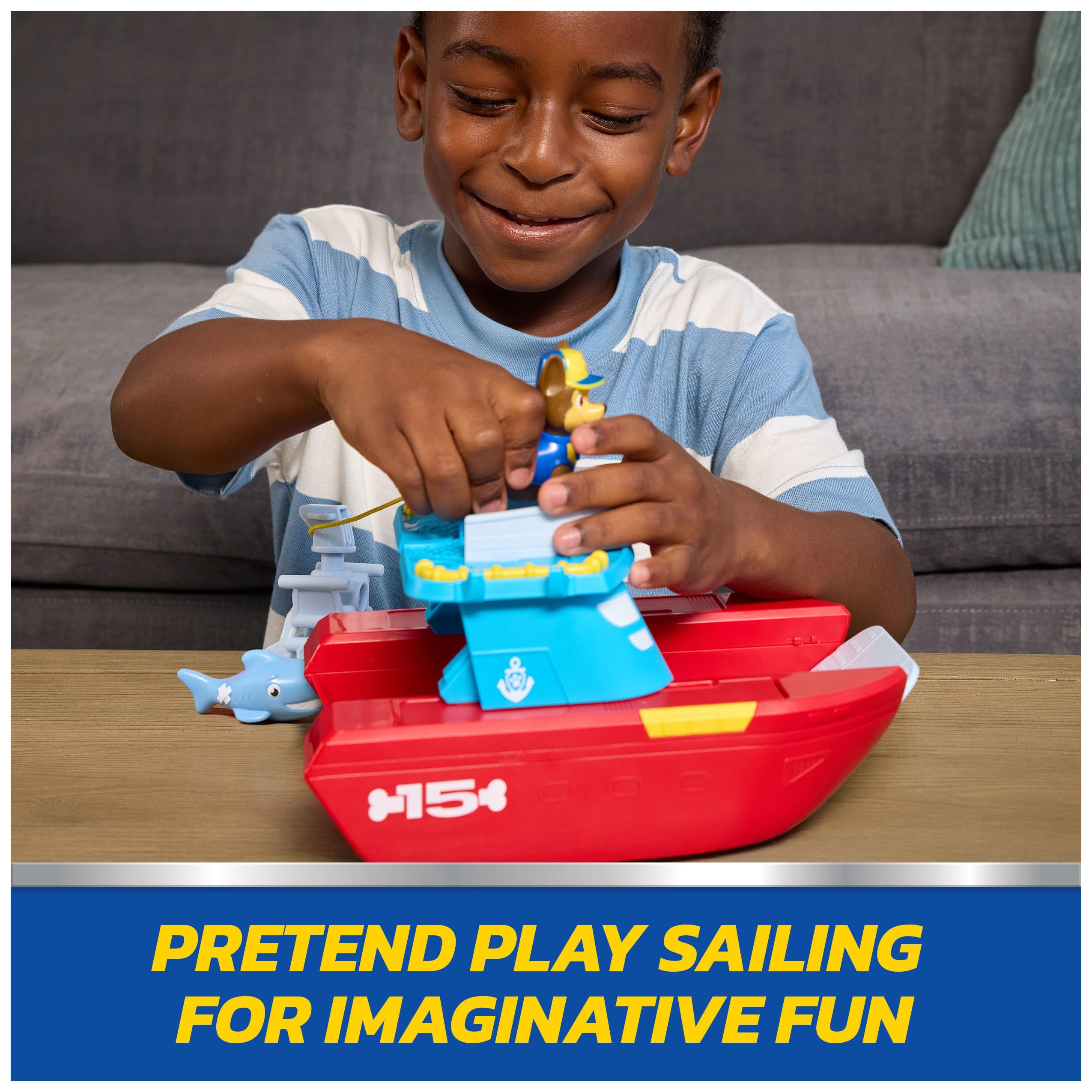 Paw Patrol Sea Patroller Vehicle with Chase and Shark Figure | 2 Patrol Modes | Multicolor 7