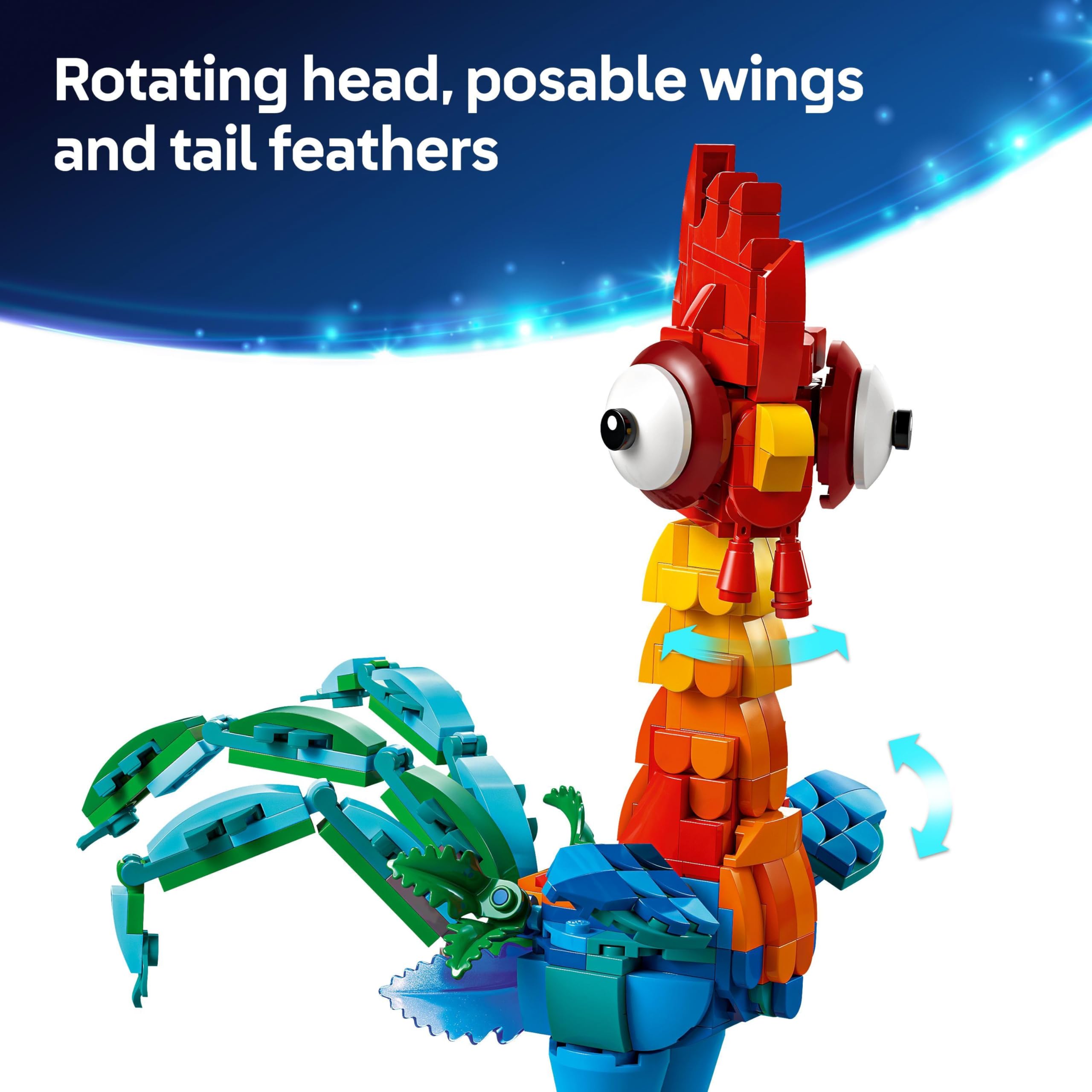 LEGO ǀ Disney Vaiana 2 Heihei Baubares Tierspielzeug – Bewegliche Hühnerfigur mit Ständer für Kinder ab 9 Jahren 18
