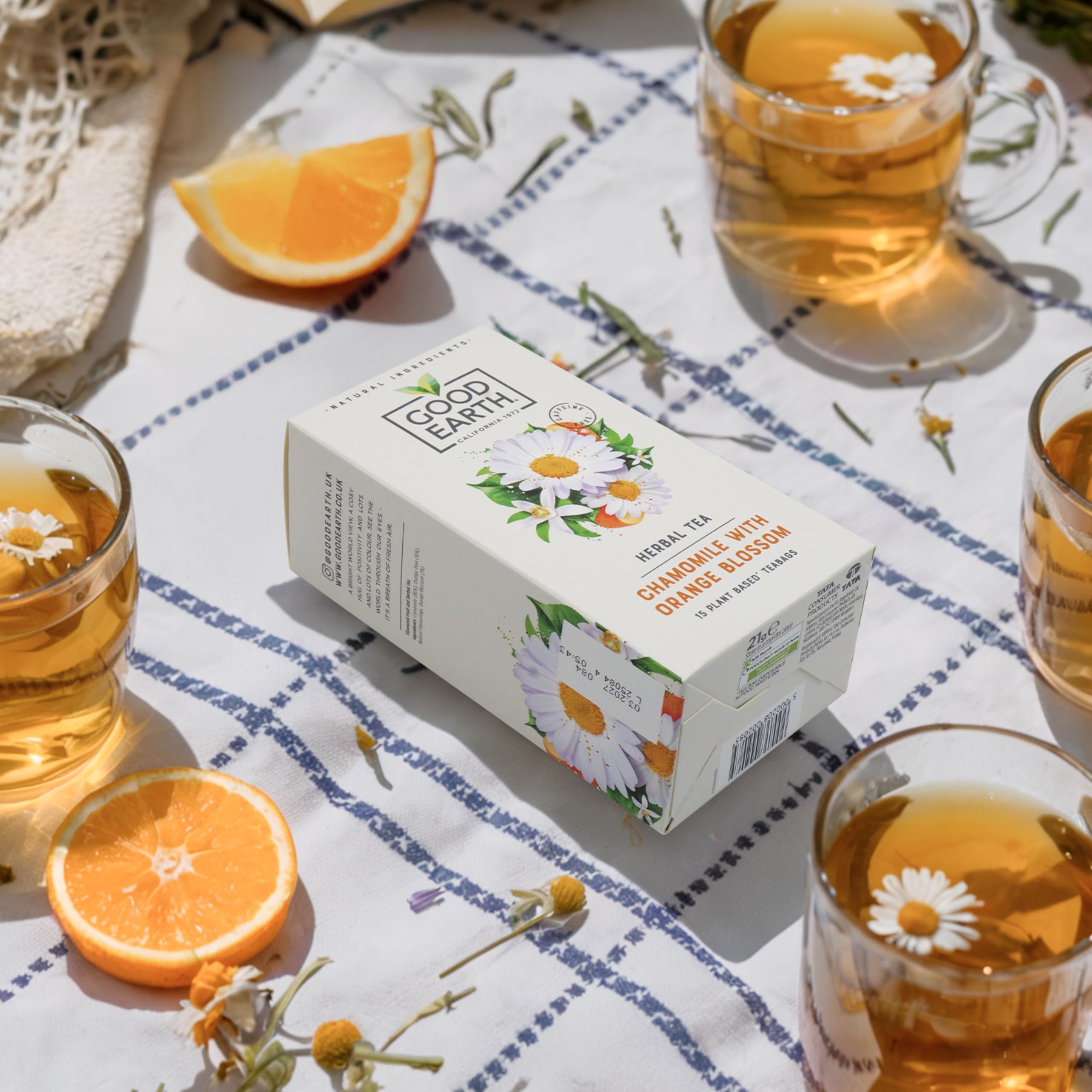 Good Earth Tea Co. - Chamomile with Orange Blossom Herbal Tea Bags 6