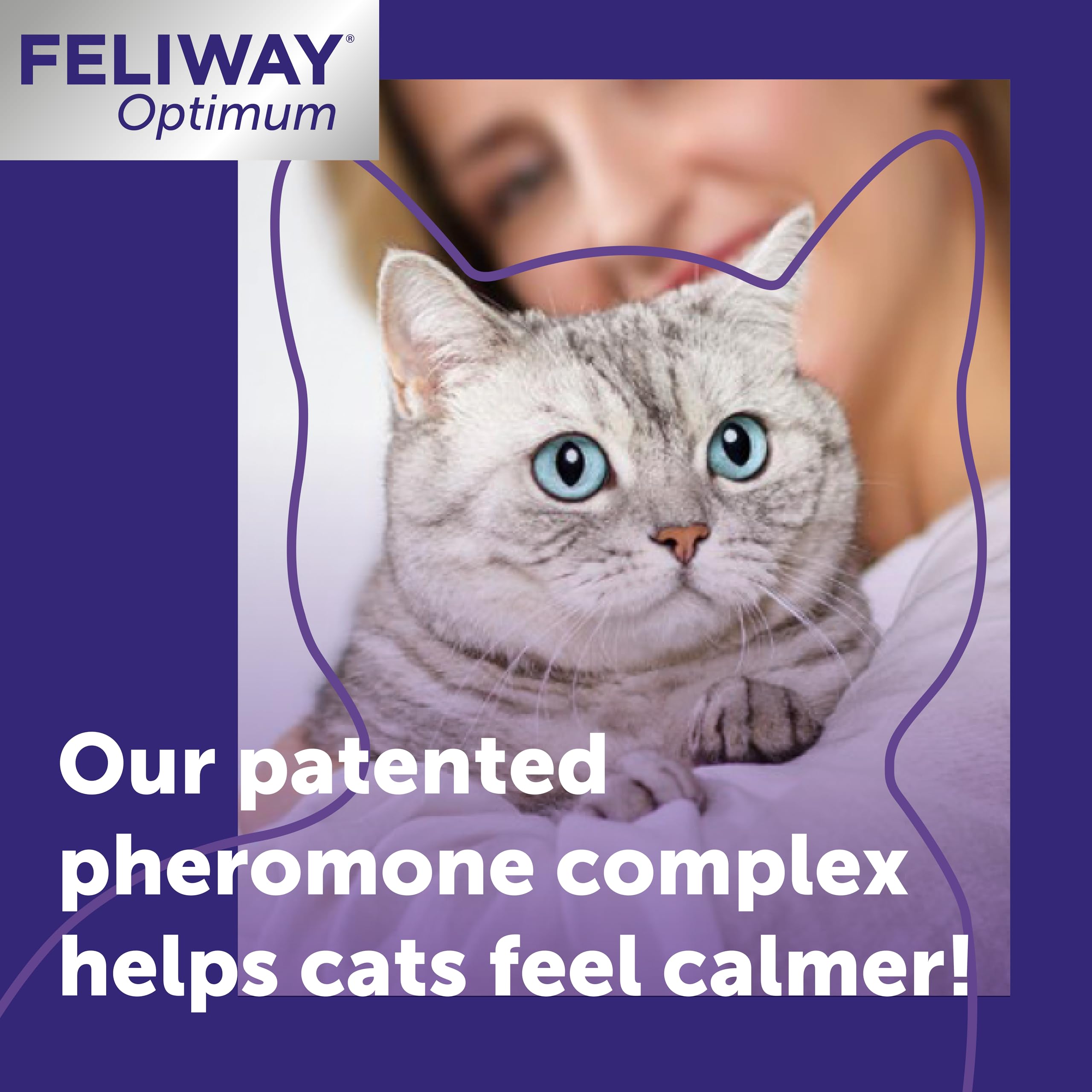Feliway Optimum 30 Day Cat Calming Refill - Odourless | 48ml 2