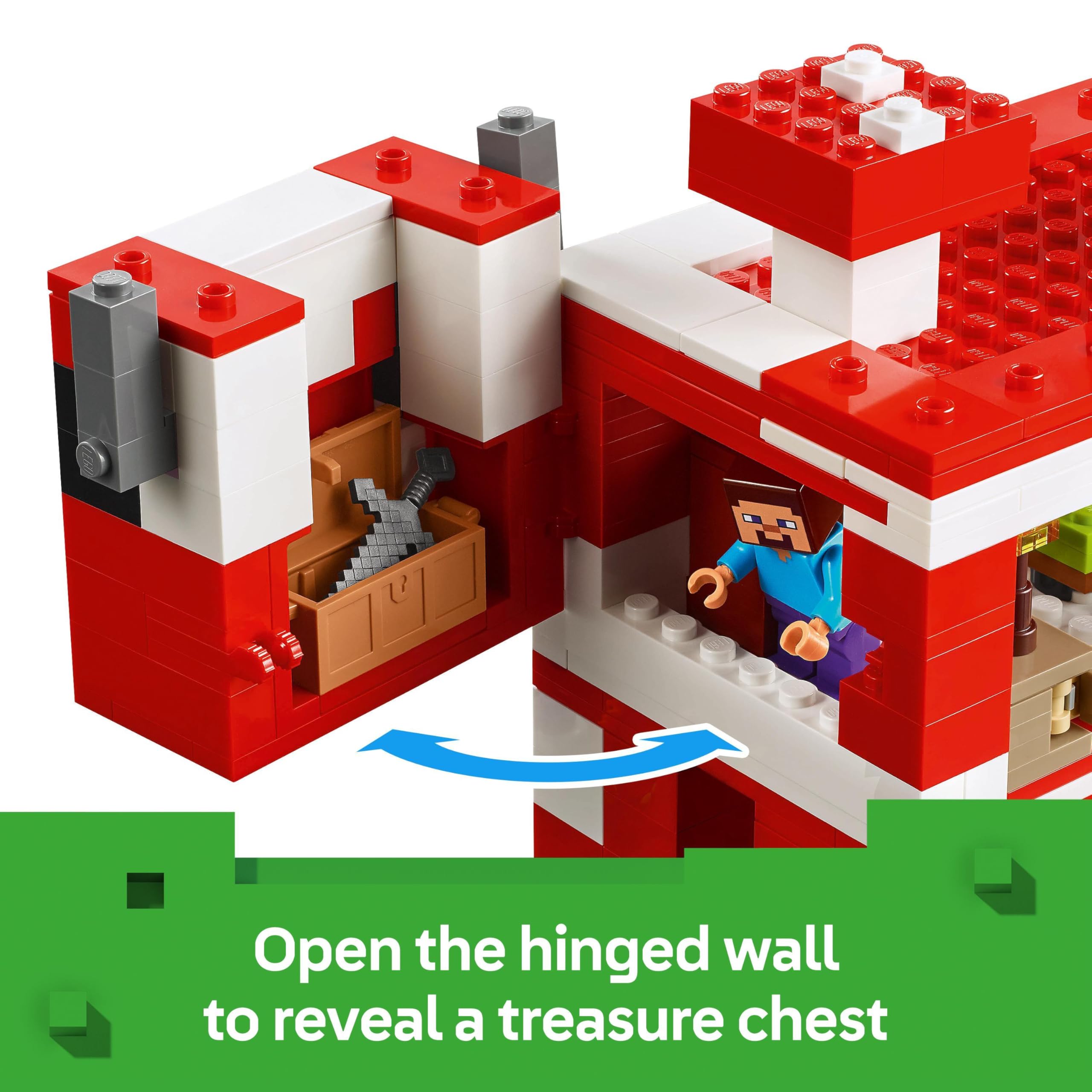 LEGO Minecraft The Mooshroom House Island Building Set - 500-Piece Playset for Ages 8+ 9