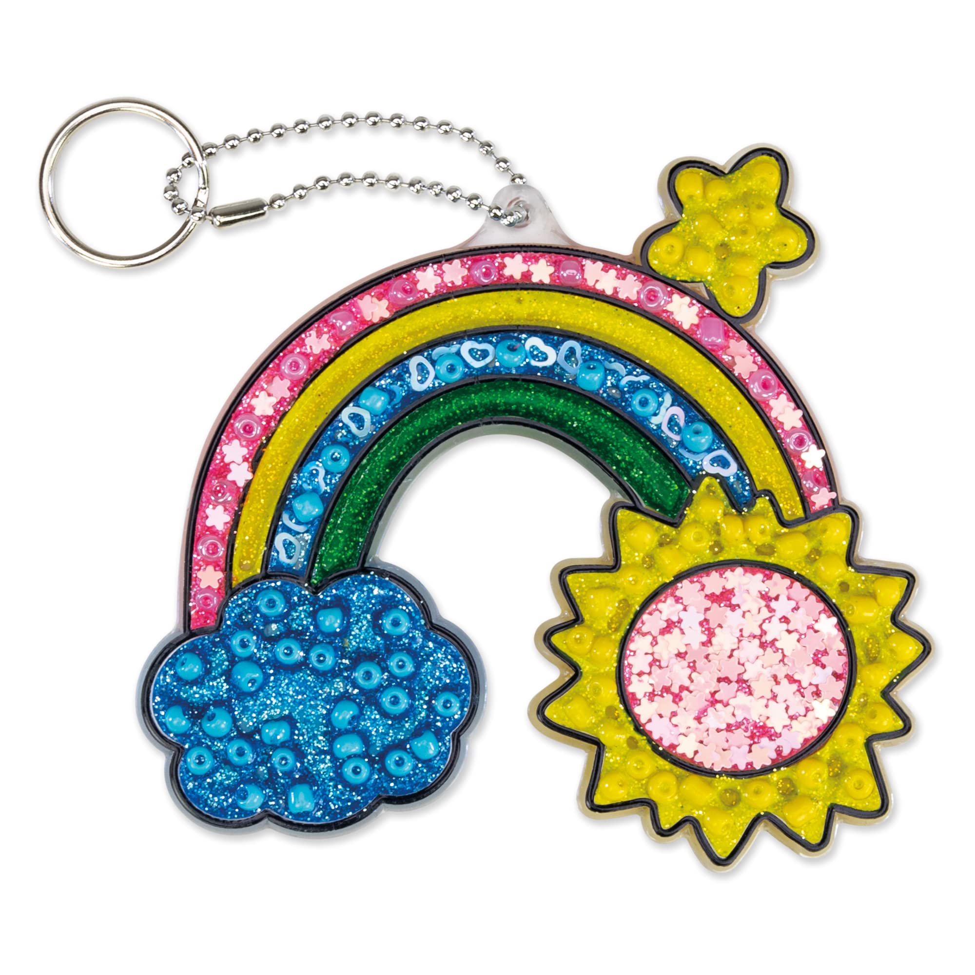 Galt Suncatcher Keyrings Craft Kit - Ages 6+ | Includes 4 Shapes & Paint 5
