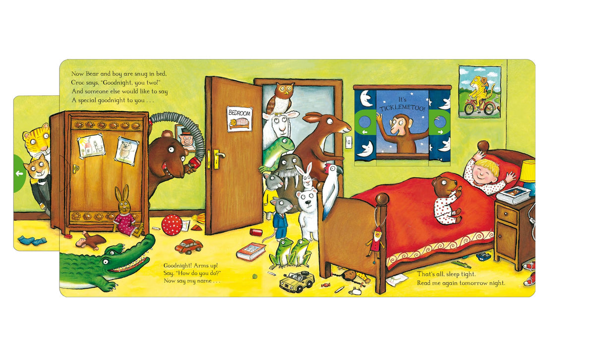 MACMILLAN The Bedtime Bear: A Push, Pull and Slide Book - Interactive Rhyming Bedtime Book