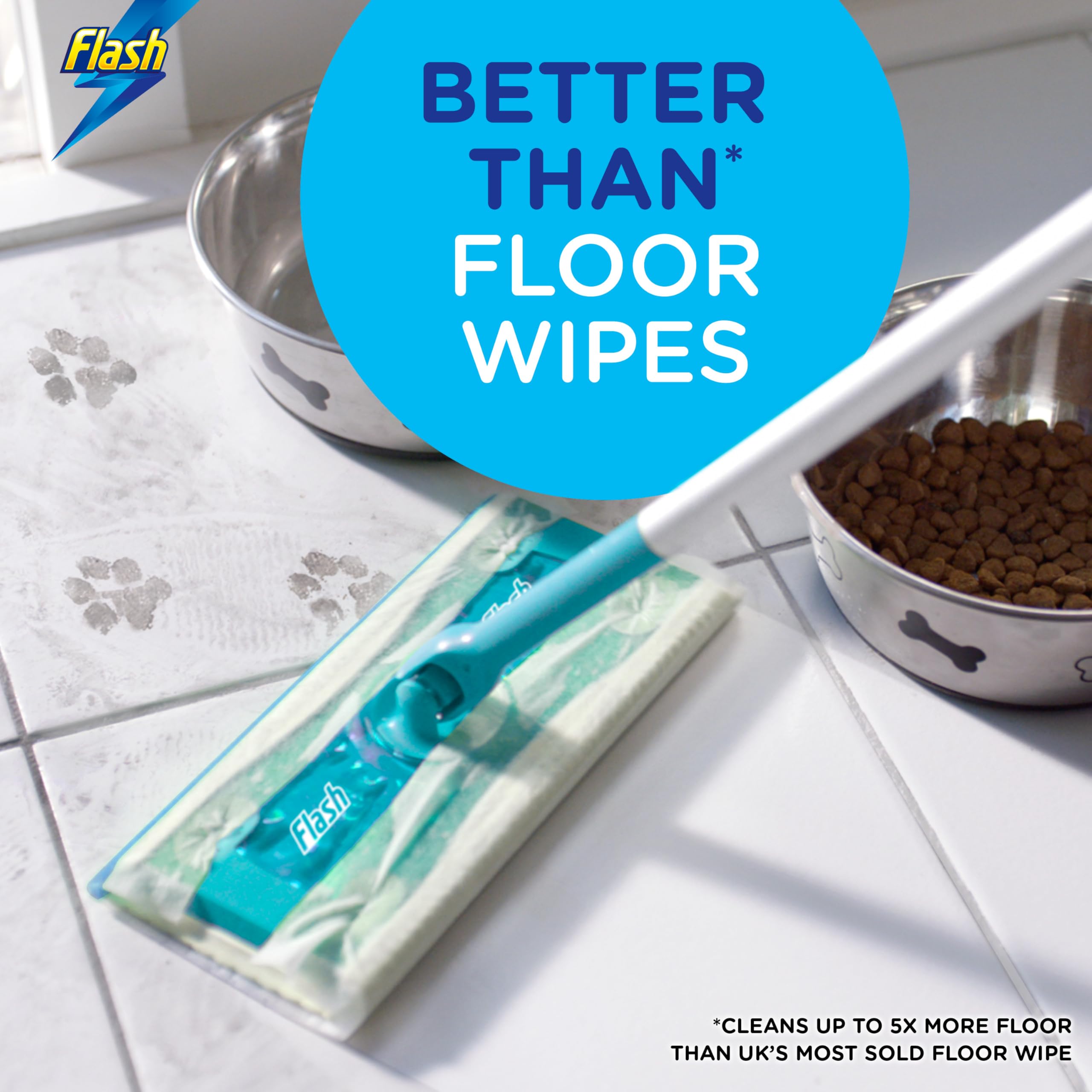 Flash Speedmop Floor Cleaner Starter Kit (1 Handle + 4 Wet & 4 Dry Refills) - Fast, Easy & Hygienic Cleaning for Hard Floors 6