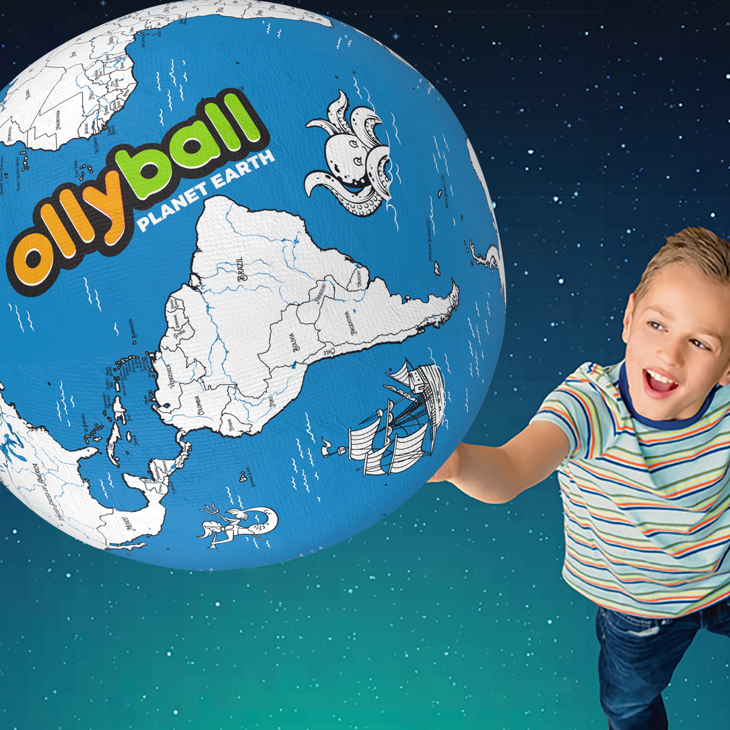 Ollyball Planet Earth The Ultimate Giant Indoor Play Ball Jumbo 22 Inch 5
