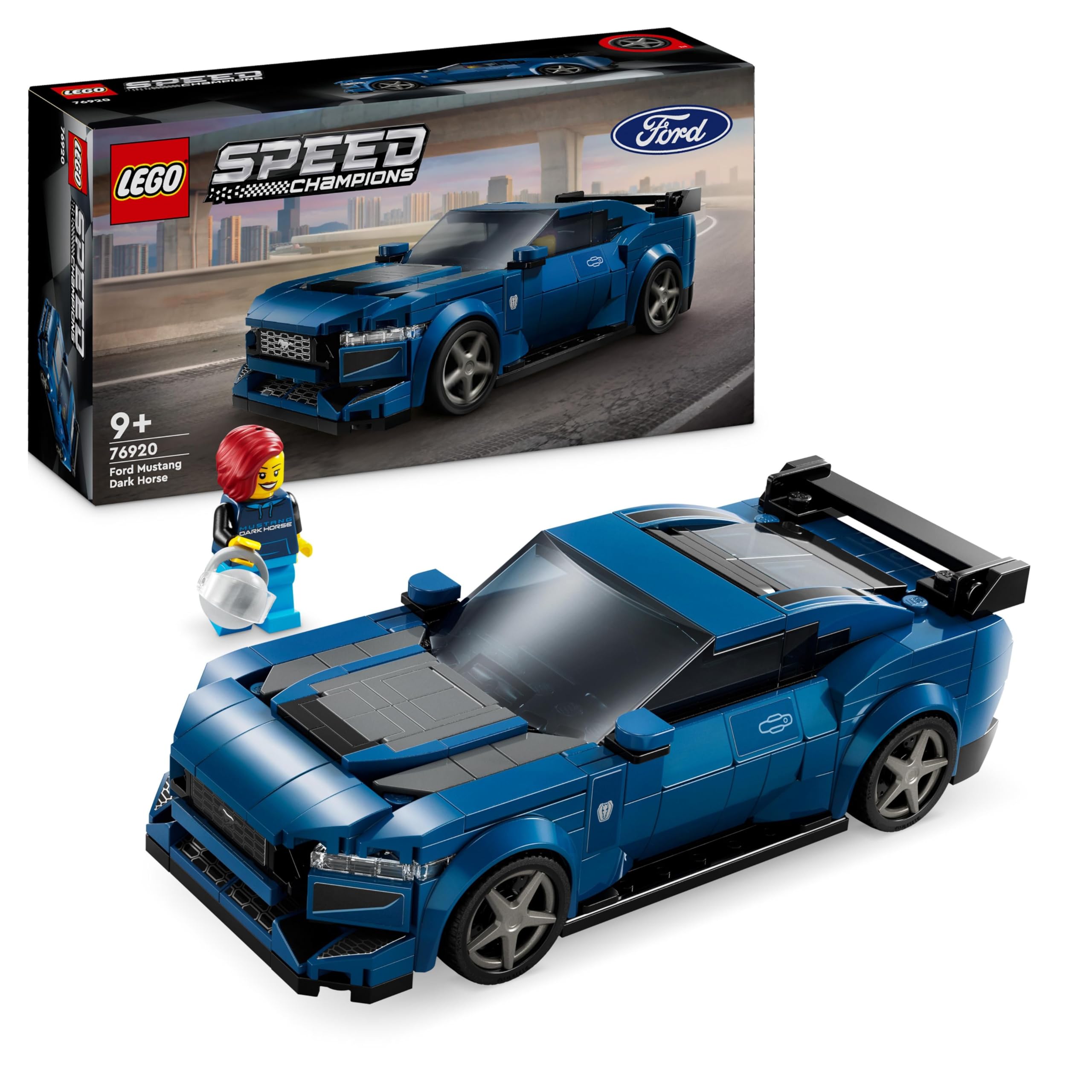 LEGO Speed Champions Ford Mustang Dark Horse Sports Car Toy - Buildable Vehicle for Ages 9+ 1
