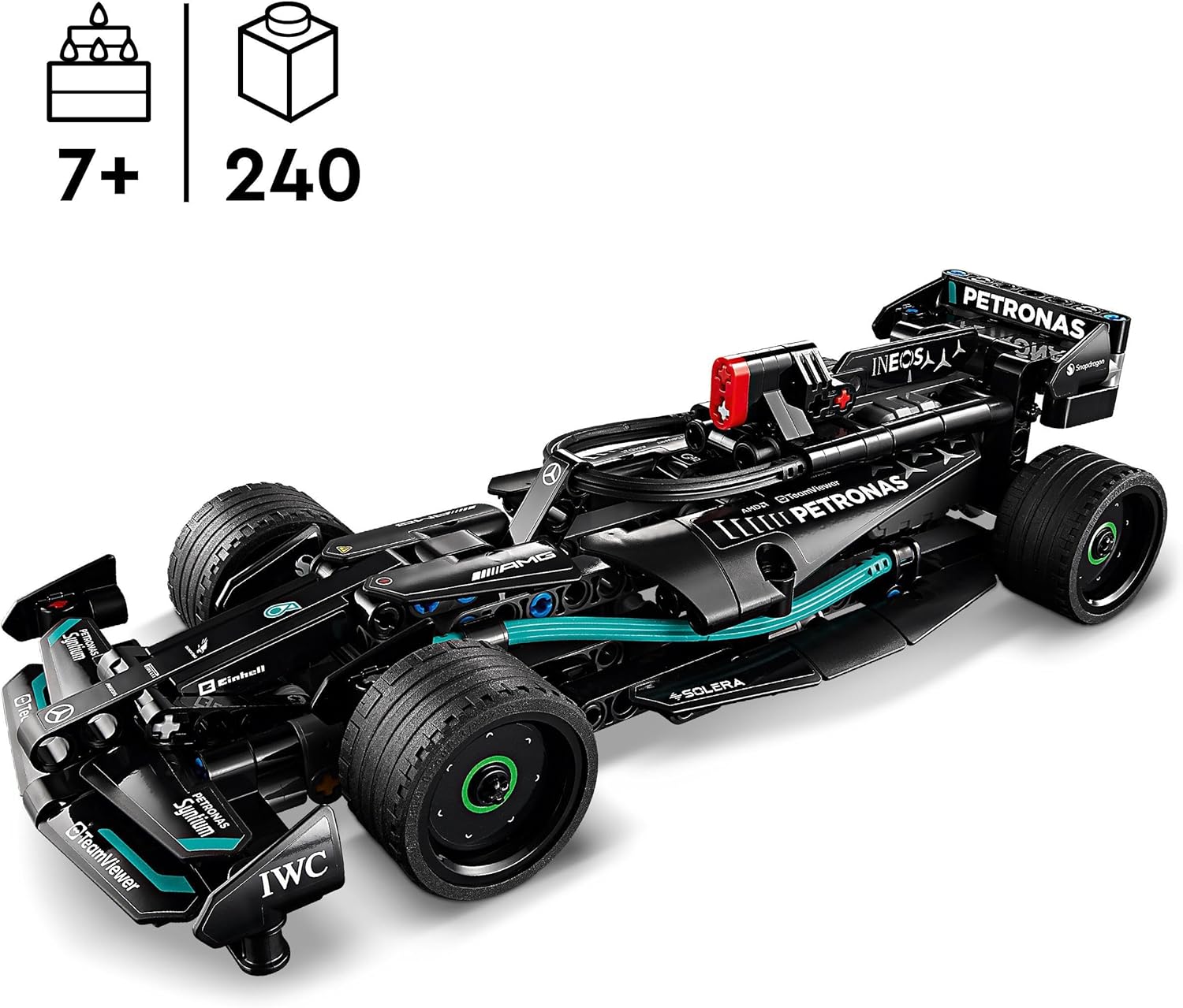 LEGO Technic Mercedes-AMG F1 W14 E Performance Rennwagen-Spielzeug mit Rückziehmotor – Bauset für Kinder ab 7 Jahren