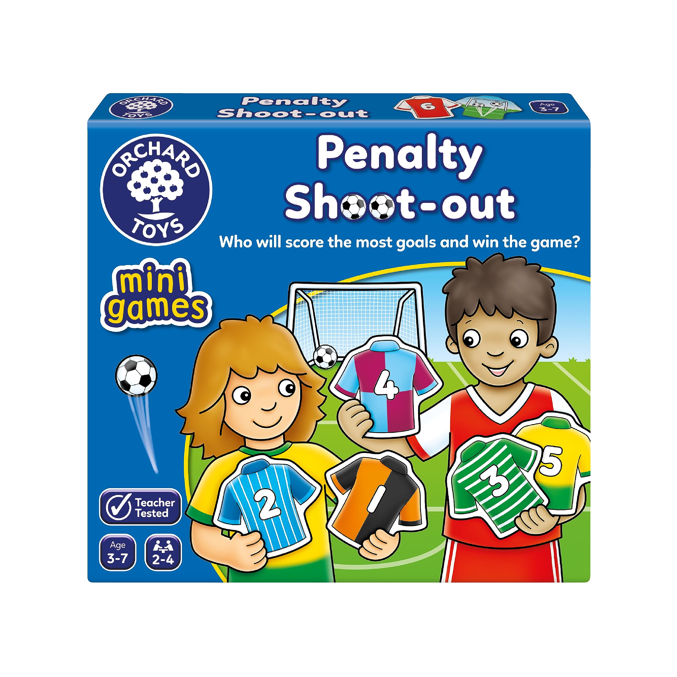 Orchard Toys Penalty Shoot-Out Mini Game - Educational Counting Game for Ages 3+ | 2-4 Players