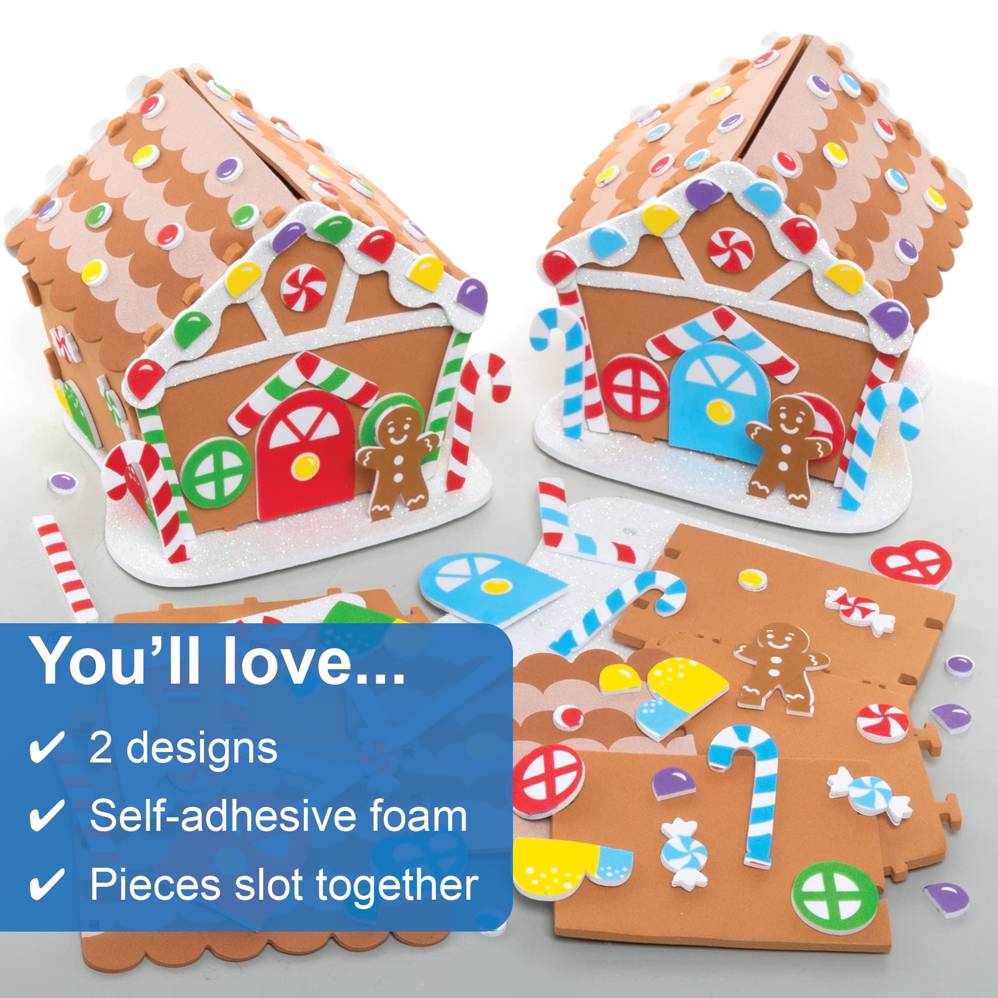 Baker Ross Gingerbread House Craft Kit - Christmas Arts & Crafts for Kids 8