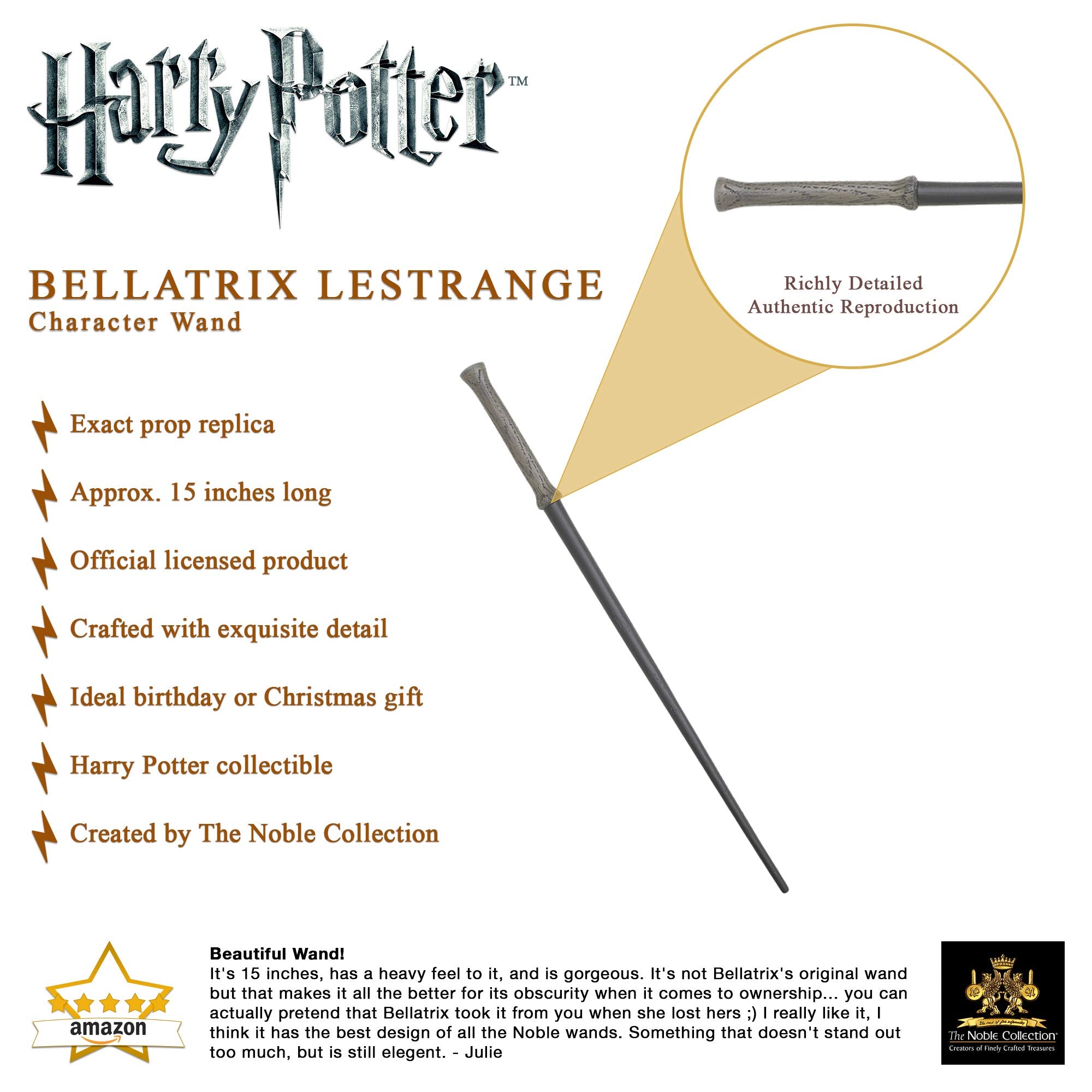 The Noble Collection Bellatrix Lestrange 2nd Wand Replica 7