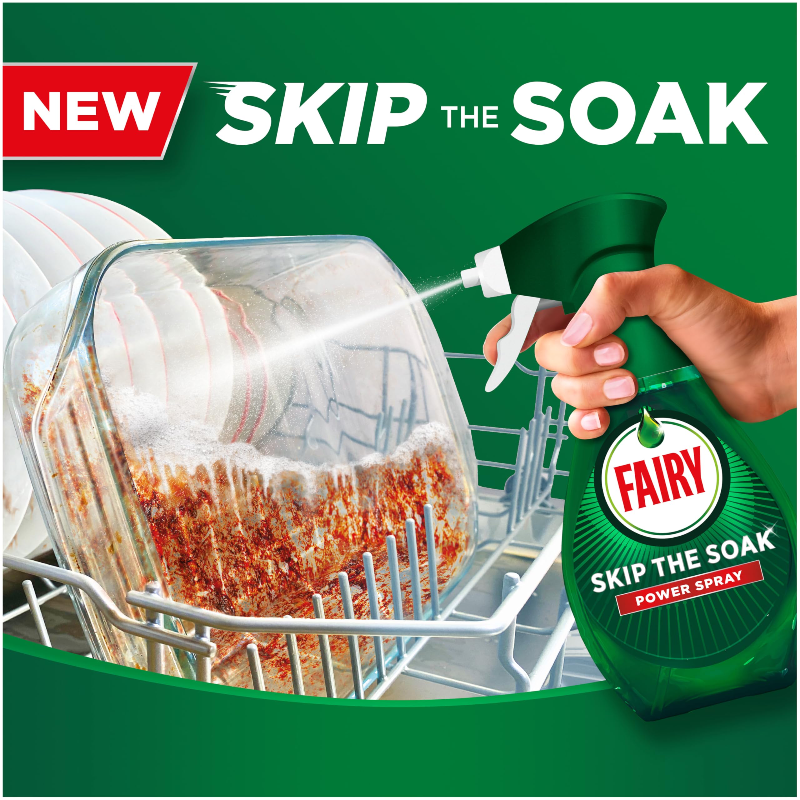 Fairy Skip the Soak Dish Power Spray + Refill Lemon 2x650ml Pre-Treatment 2