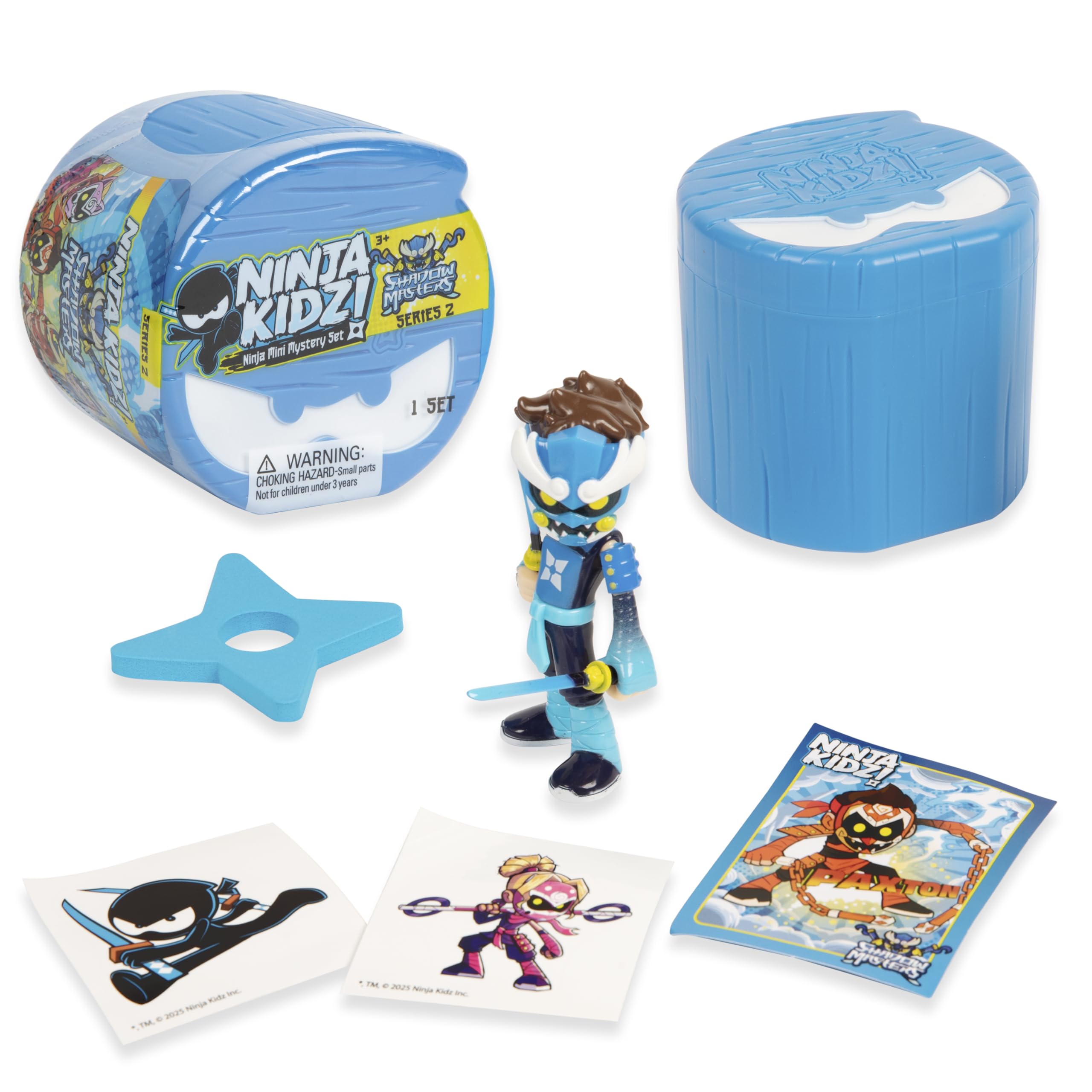 Ninja Kidz Mini Mystery Set with 5 Collectible Figures, Foam Throwing Star | Ages 3+ 1