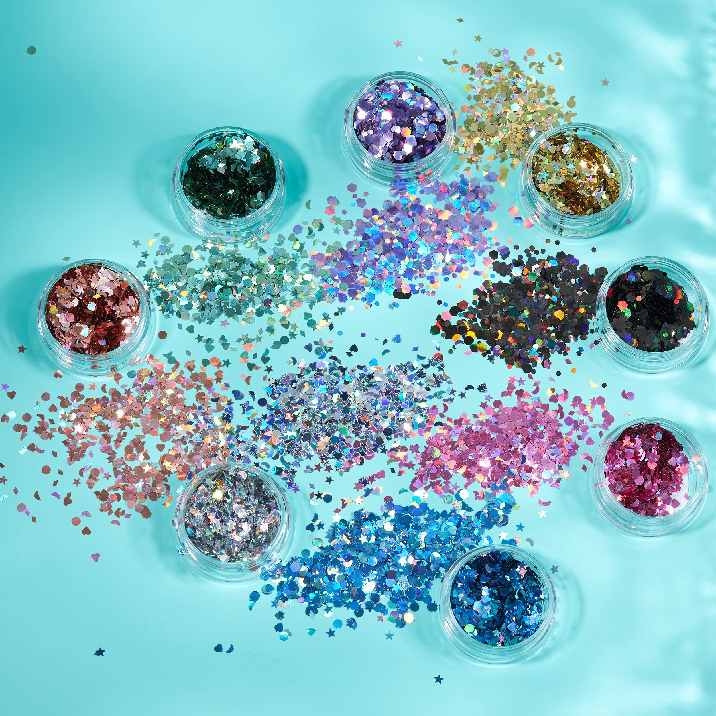 Moon Glitter Holographic Glitter Shapes - Purple | Cosmetic Grade | 3g 4