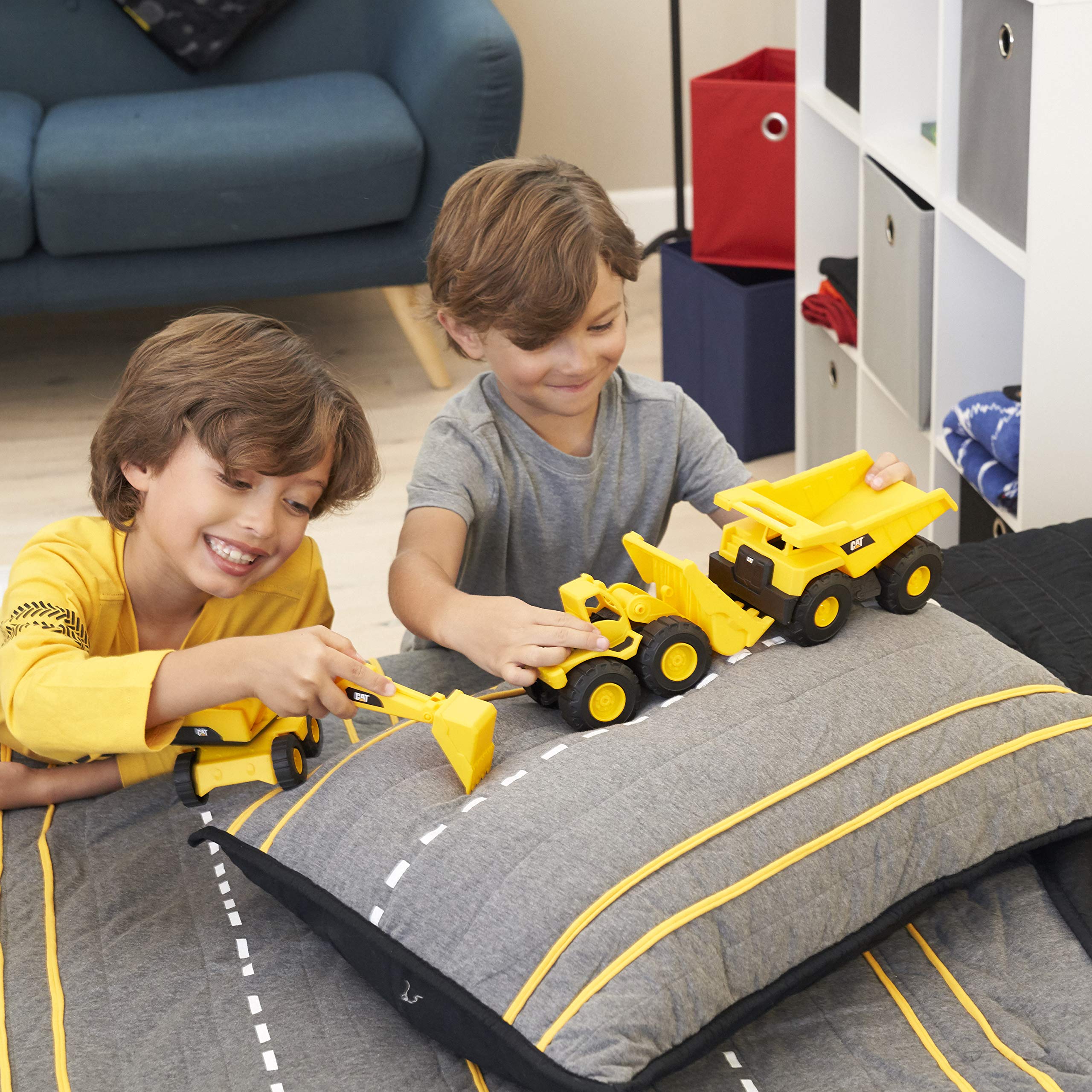 CAT 82360 Mini Crew 3 Pack Construction Vehicles - Dump Truck, Loader, Excavator | Ages 2+ 3