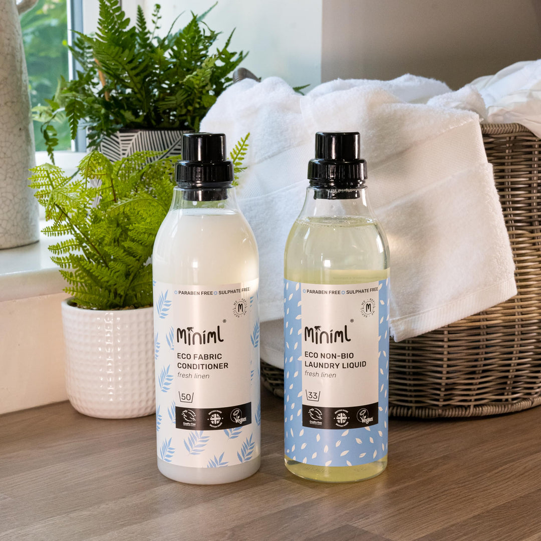 Miniml Eco Fabric Softener 1L - Fresh Linen Scented All Natural Fabric Conditioner