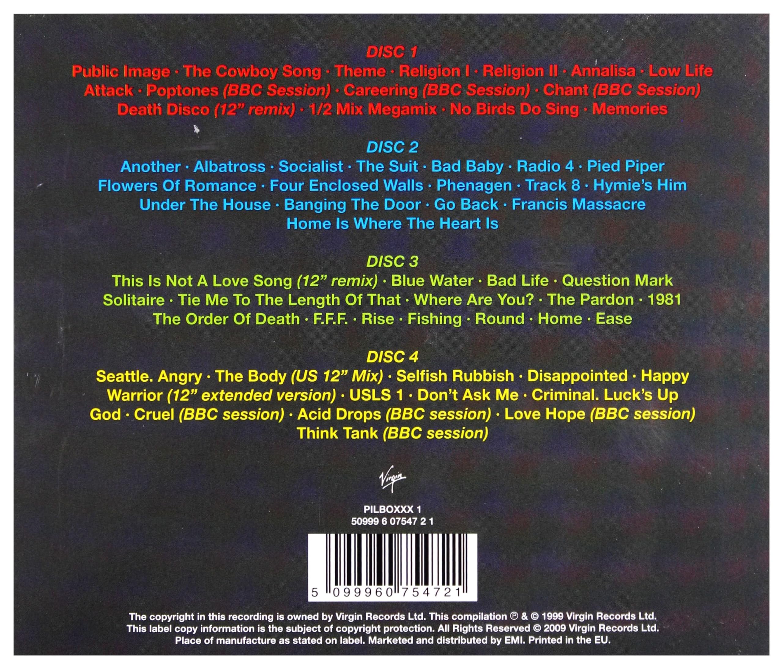 Public Image Limited - Plastic Box [Compilation CD] 2