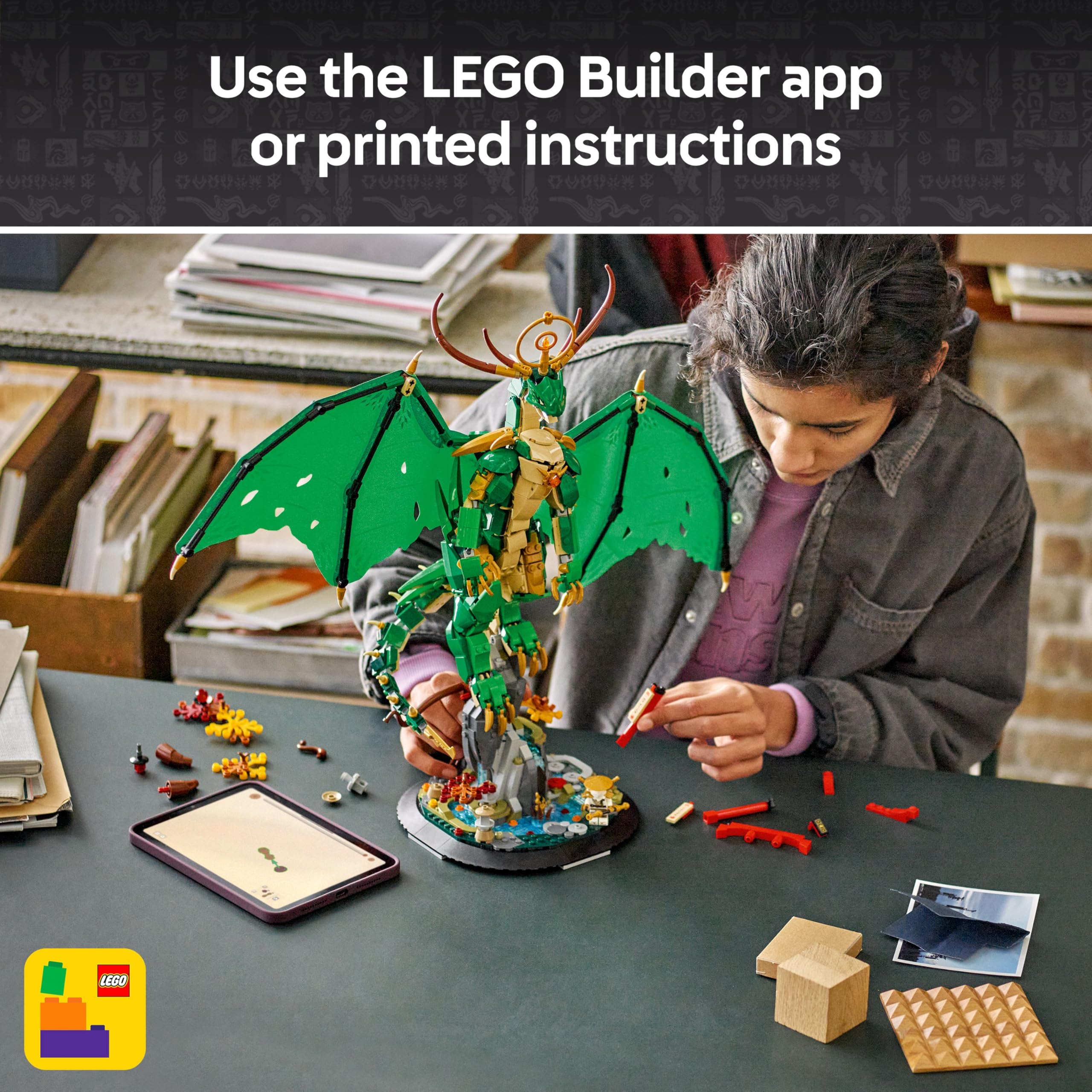 LEGO NINJAGO The Guardian Dragon 71847 Building Set | Ages 14+ | Includes Master Wu Minifigure 7