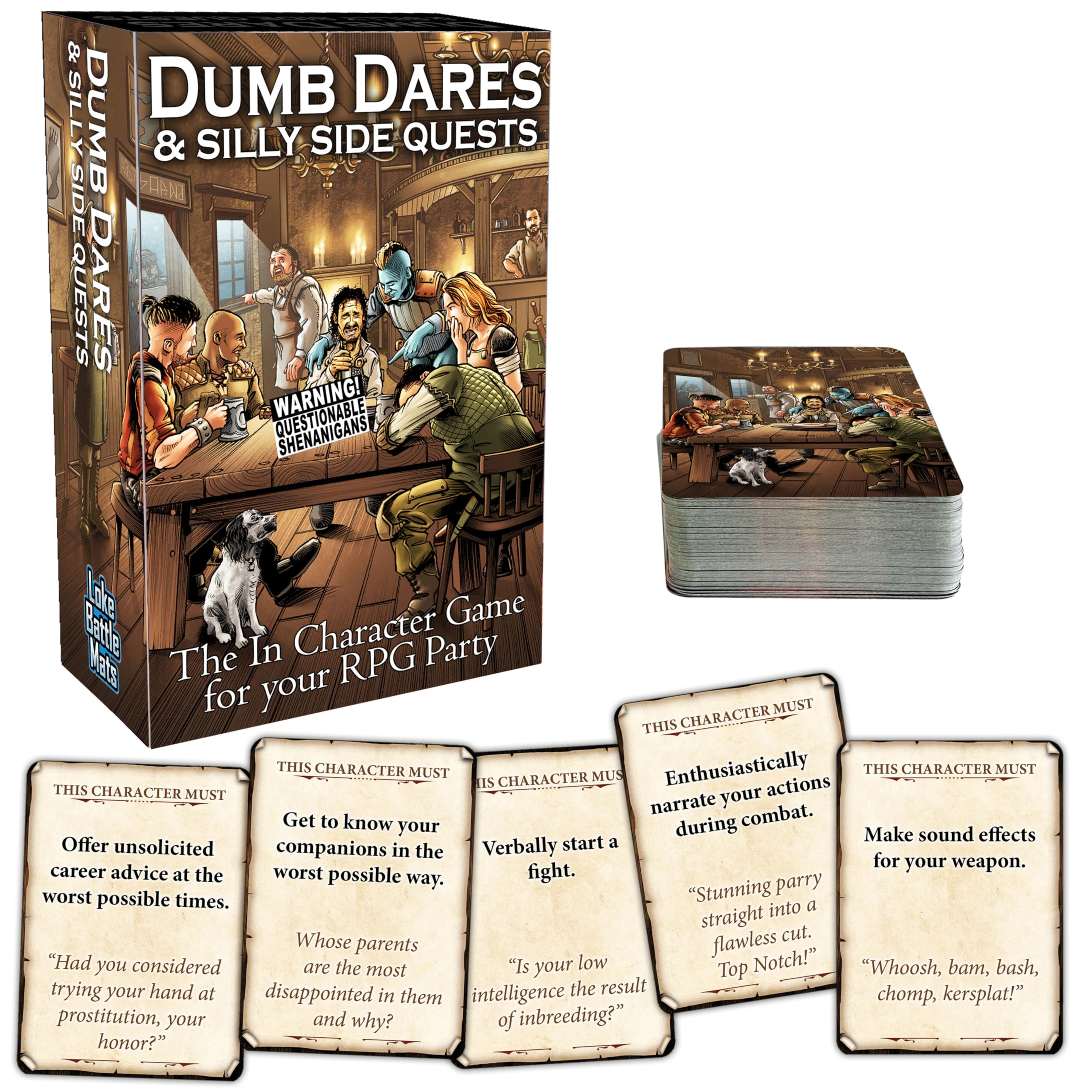 Loke Battlemats Dumb Dares & Silly Side Quests Card Game 6