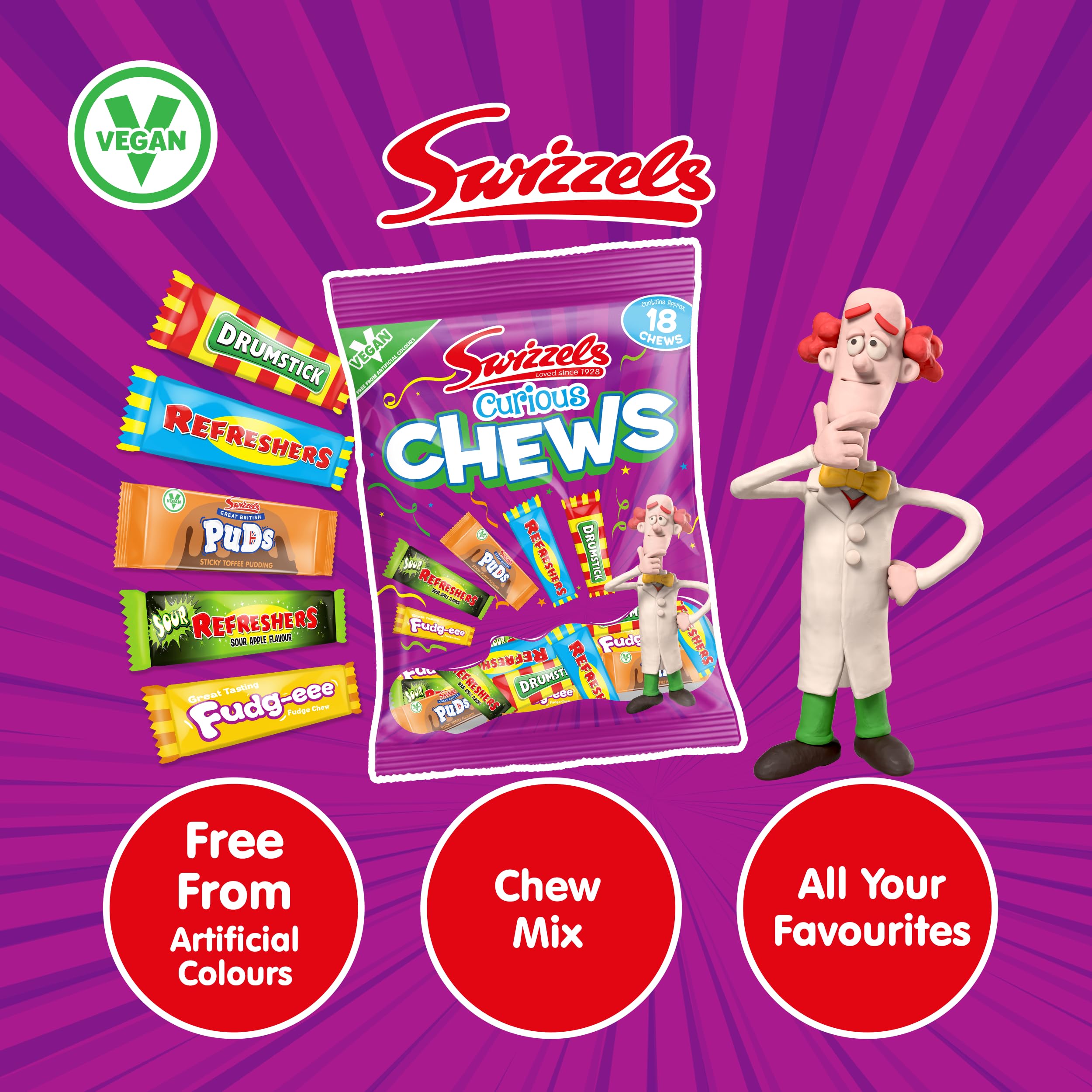 Swizzels Curious Chews 171g, White 4