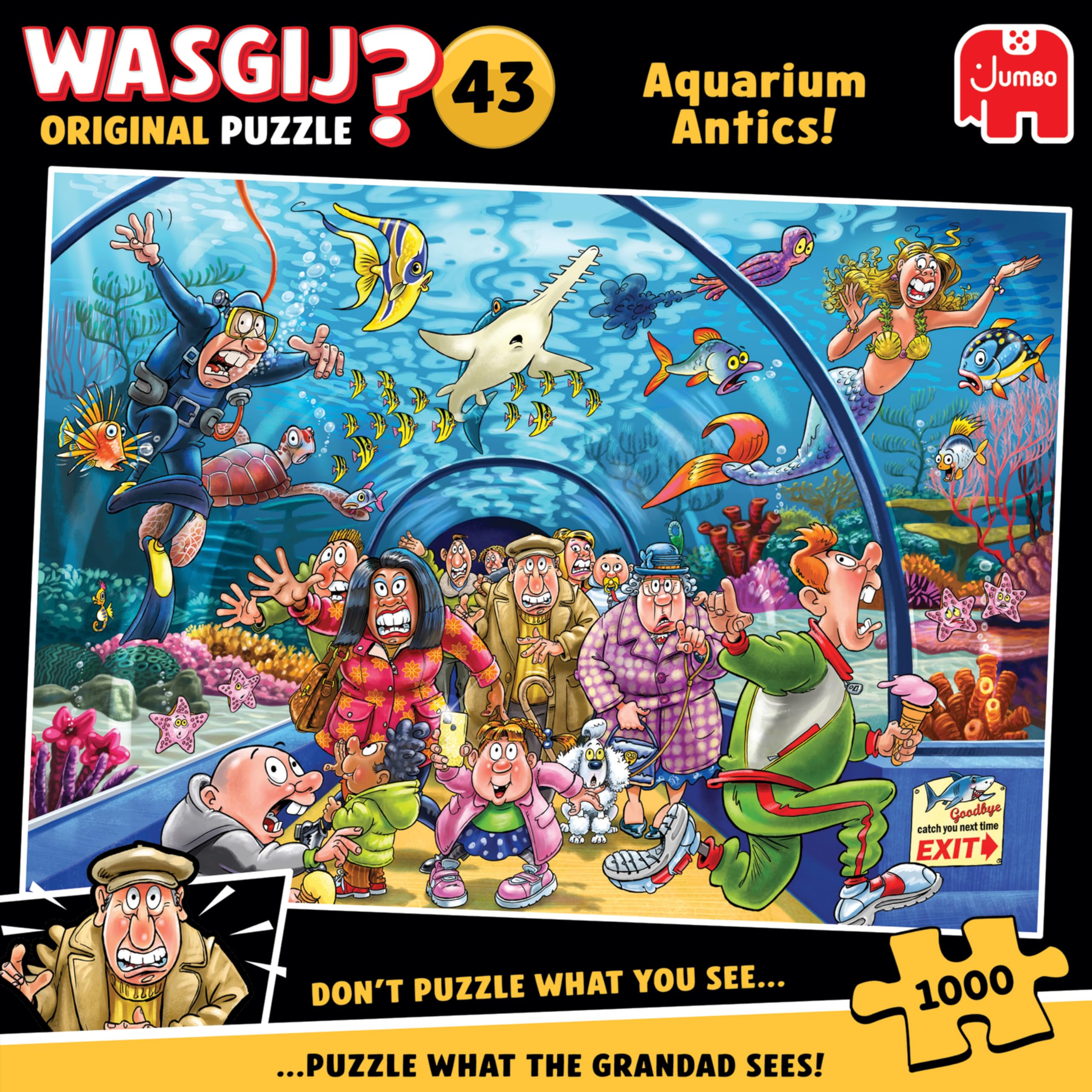 Jumbo Wasgij Original 43 - Aquarium Antics 1000 Piece Jigsaw Puzzle