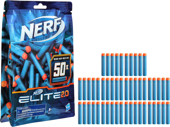 Nerf Elite 2.0 50-Dart Refill Pack - Official Foam Darts for Elite Blasters