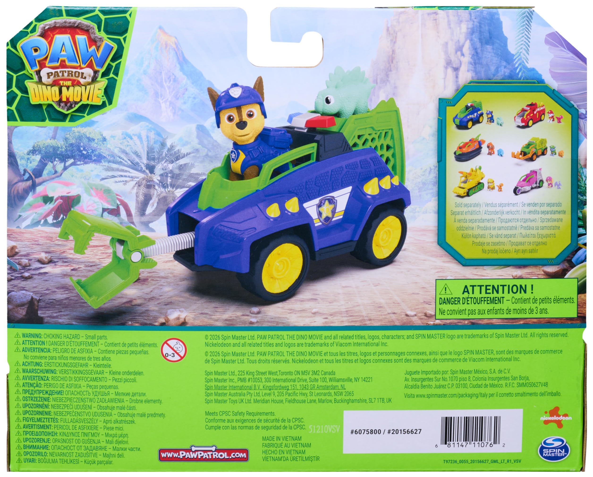 Paw Patrol Chase Dino Rescue Cruiser Toy Car Vehicle - Ages 3+ 9