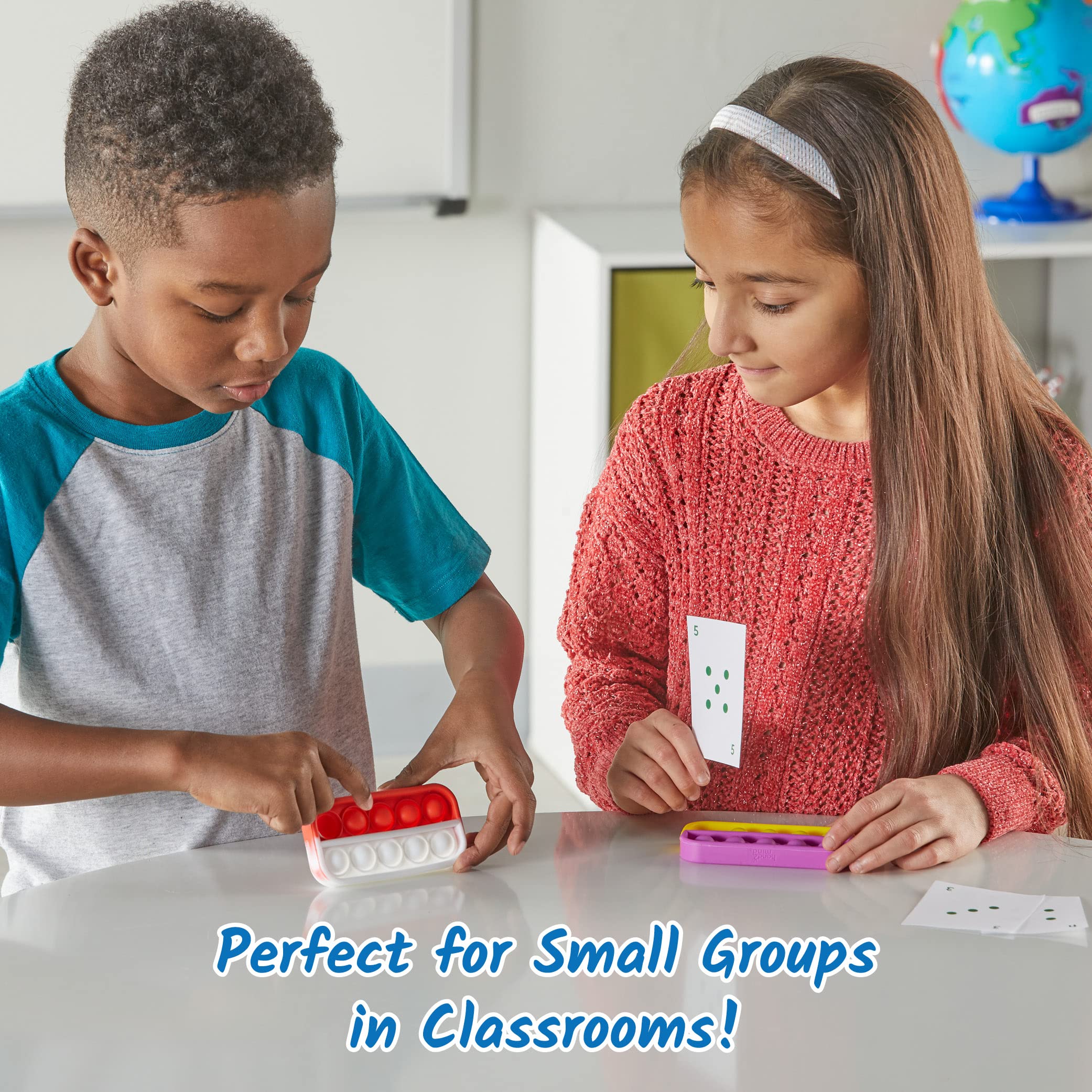 hand2mind Ten Frame Sensory Bubble Poppers - Math Manipulatives & Fidget Toy | Set of 6 6