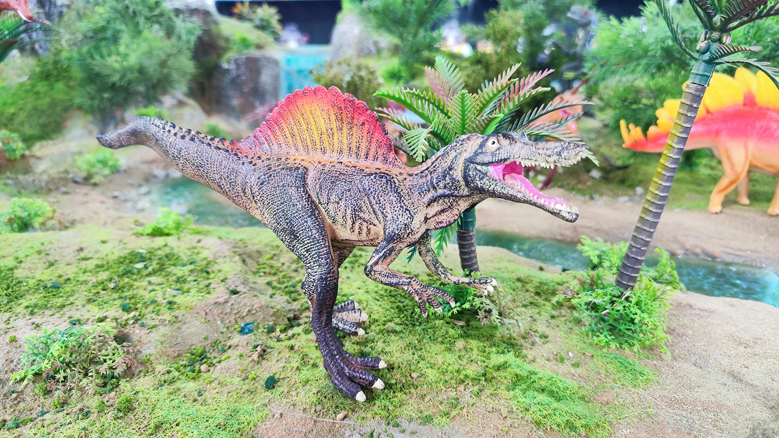 Zappi Co Spinosaurus Dinosaur Figure Toy - Realistic Detail | 27cm Length | TPR Material 6