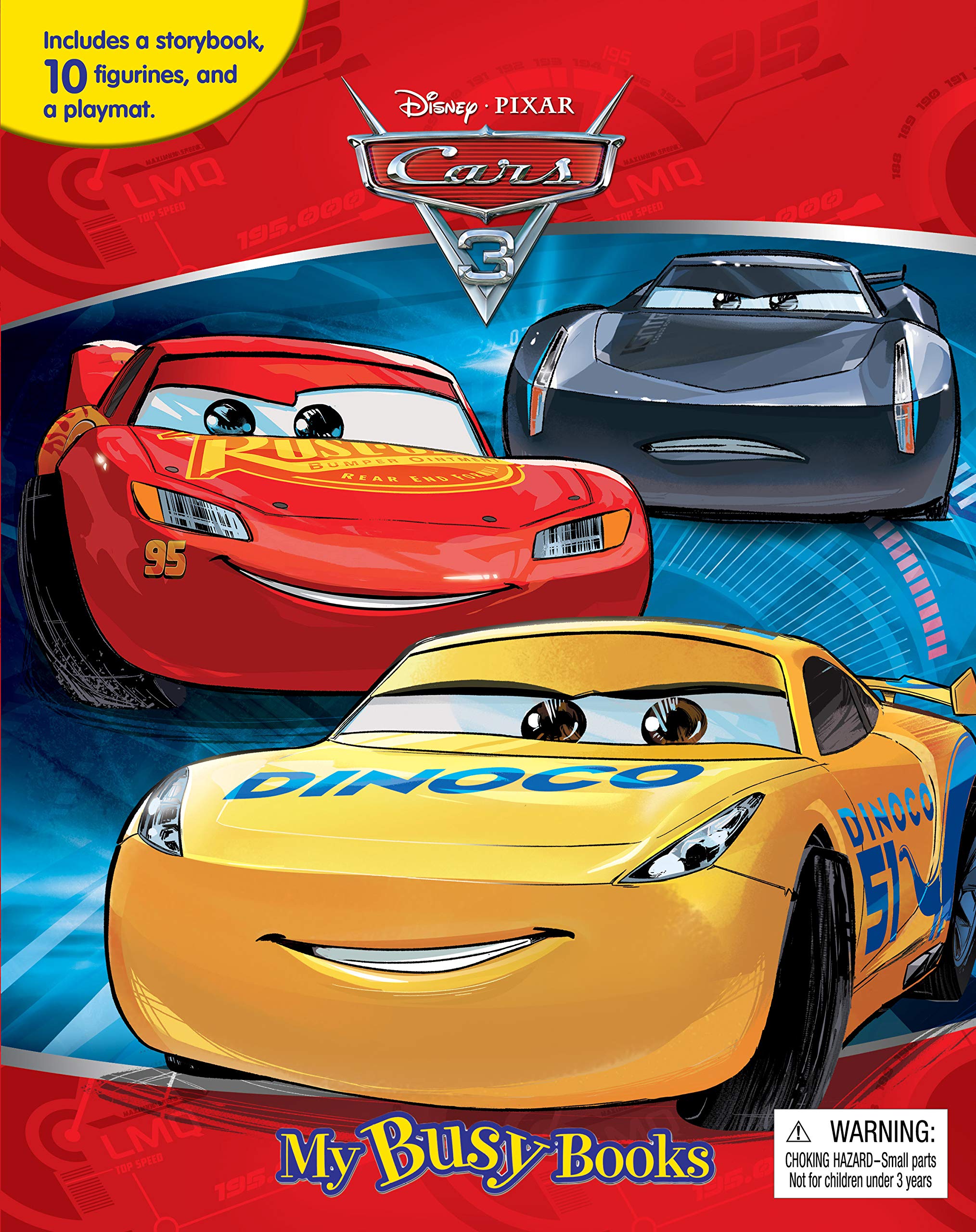 Phidal Disney / Pixar Cars 3 My Busy Book - Storybook, 10 Figurines, Playmat | Kids Edition 2