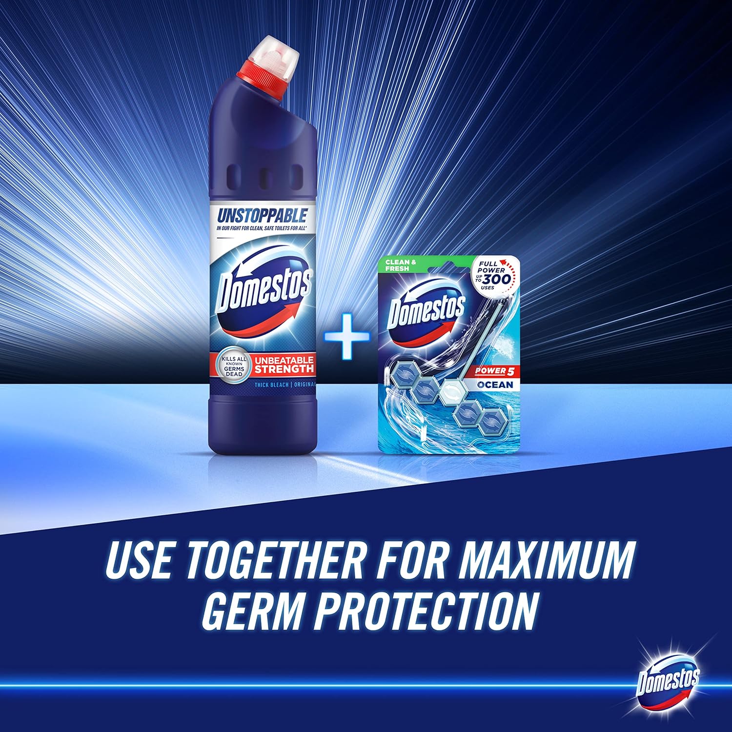 Domestos Original Thick Bleach 750ml - Toilet & Multi-Surface Cleaner 8