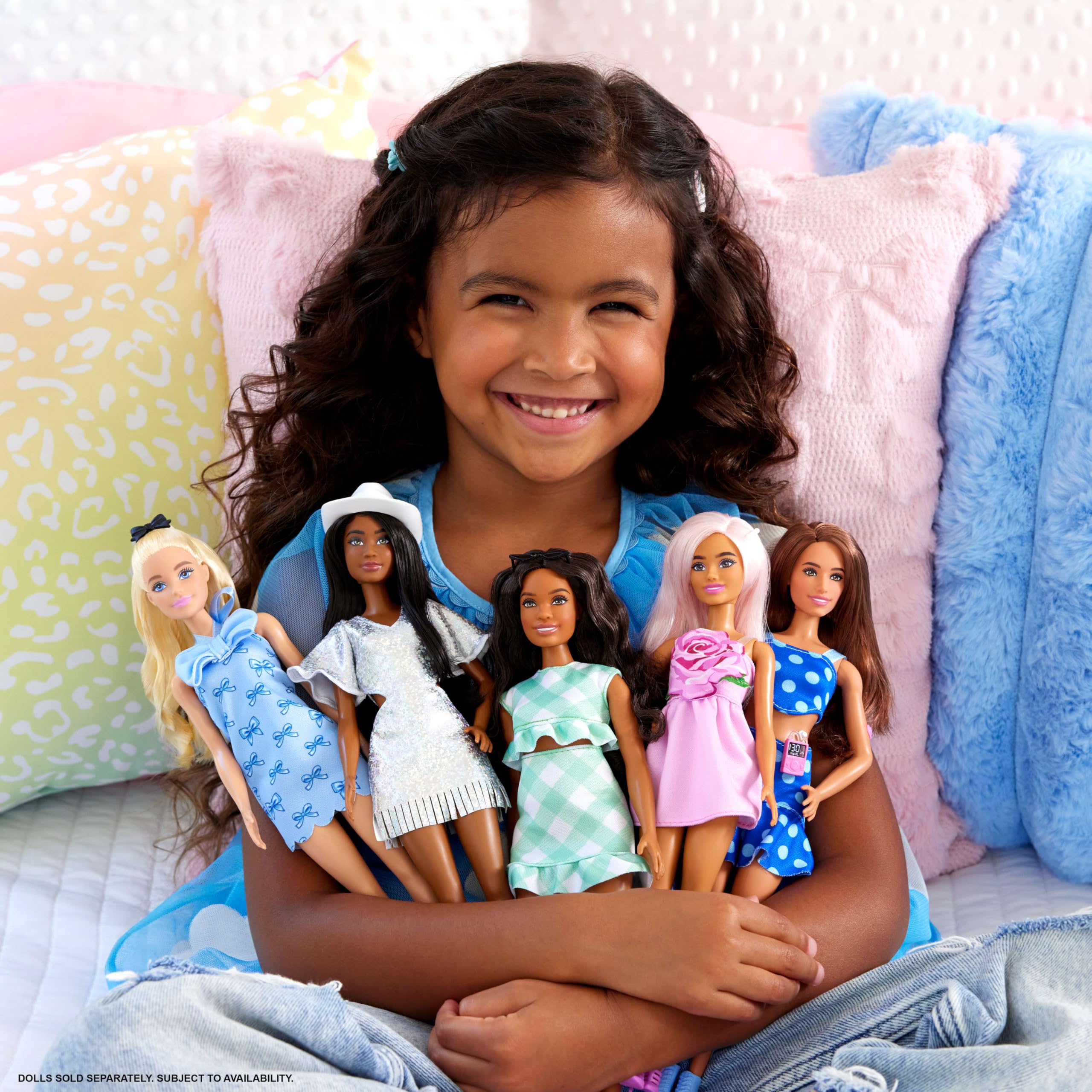 Barbie Fashionistas Doll #237 - Wavy Blonde Ponytail, Blue Bow Dress | Model HYT93 2