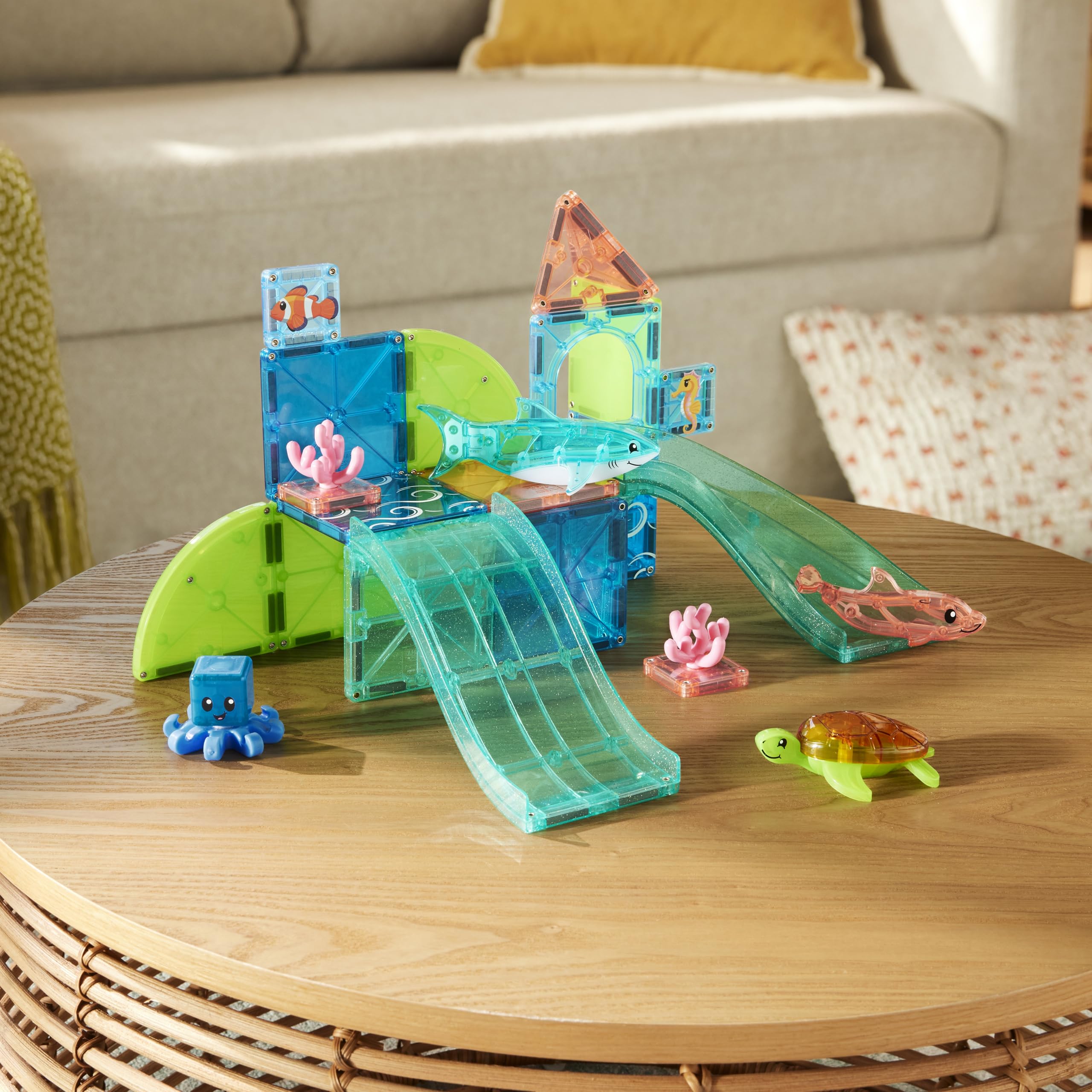 Magna-Tiles Coral Reef 25-Piece Magnetic Construction Set | Ages 3+ | Multicolored 2