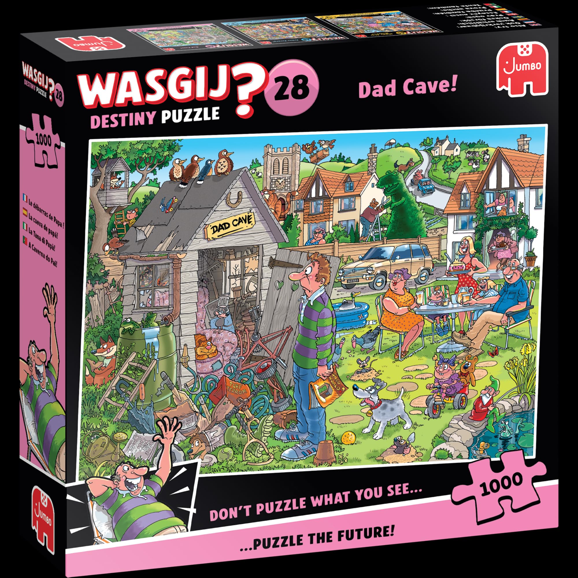 Jumbo Wasgij Destiny 28 Dad Cave - Unique 1000 Piece Jigsaw Puzzle for Adults 7
