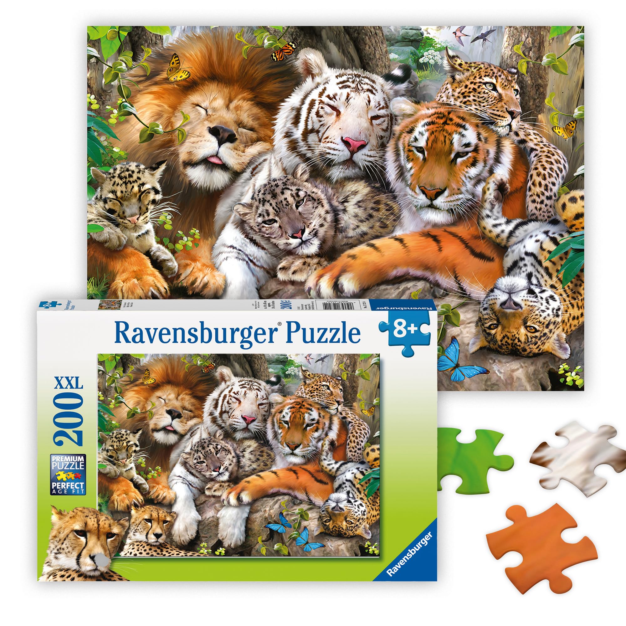 Ravensburger Big Cat Nap Jigsaw Puzzle - 200 Extra Large Pieces for Kids Ages 8+ 1