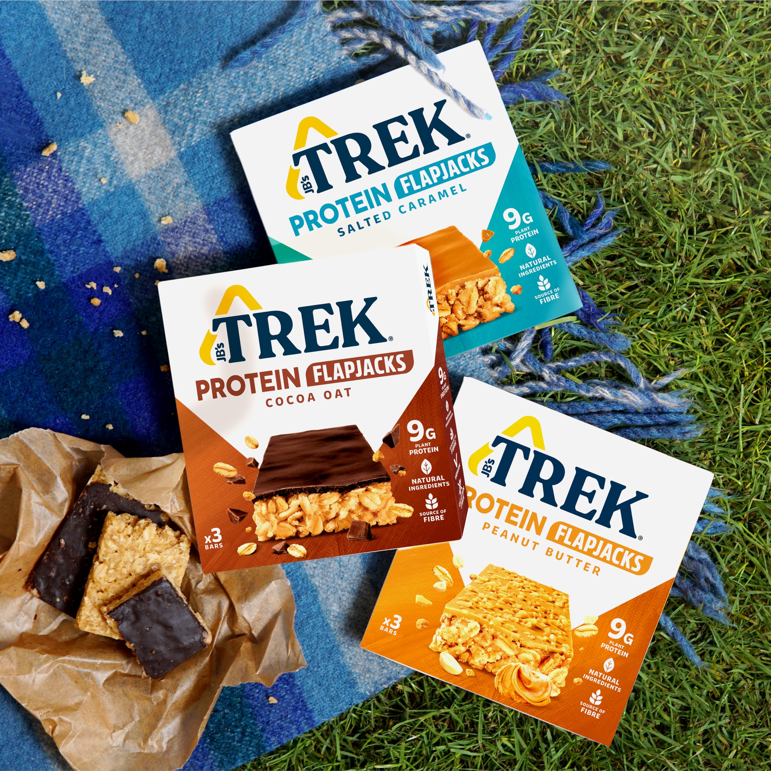 JB's TREK High Protein Flapjack Original Oat - Gluten Free, Plant Based Protein Snack | 16 x 50g Bars 4